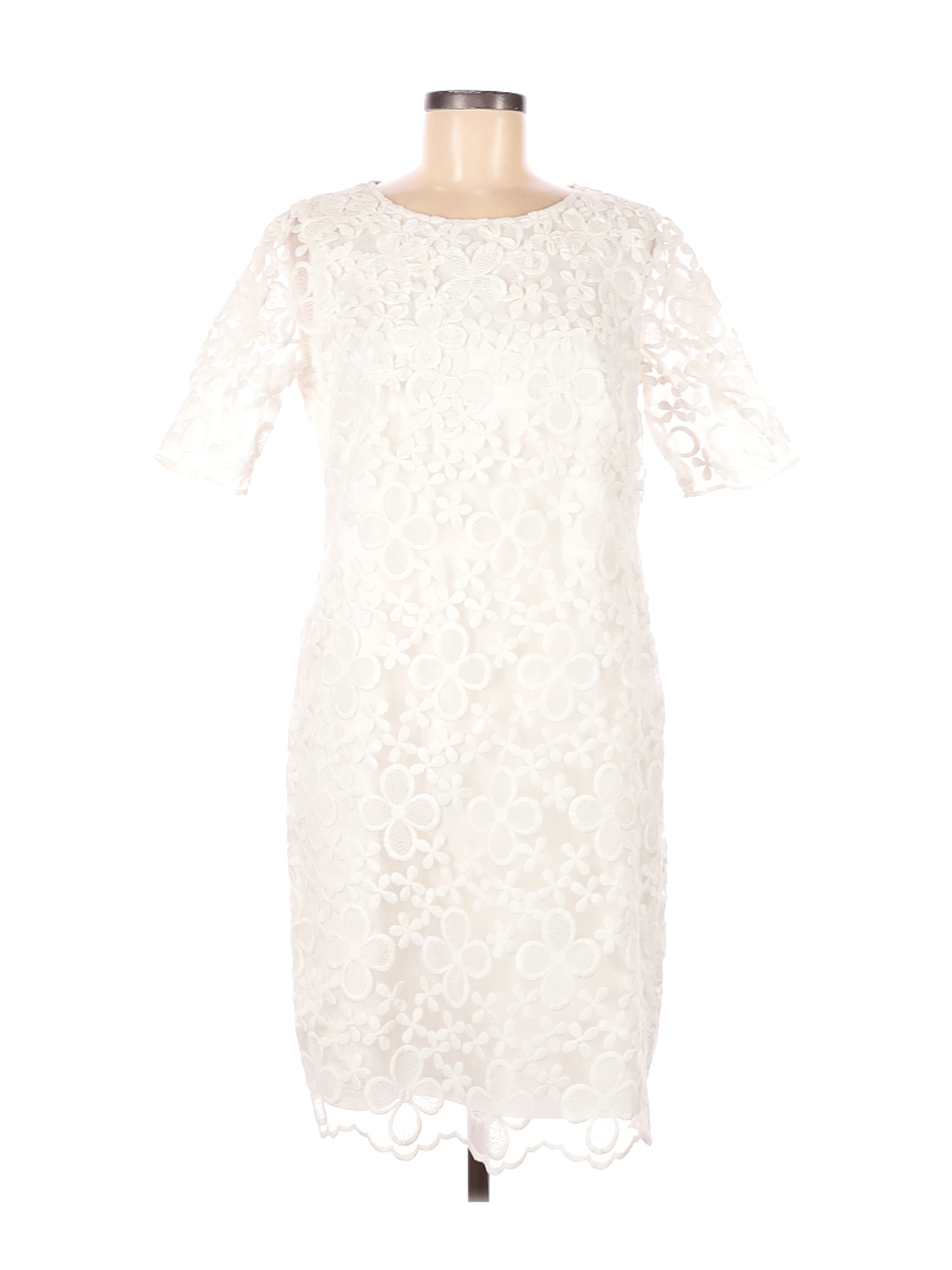 Ann Taylor Women White Cocktail Dress 8 | eBay