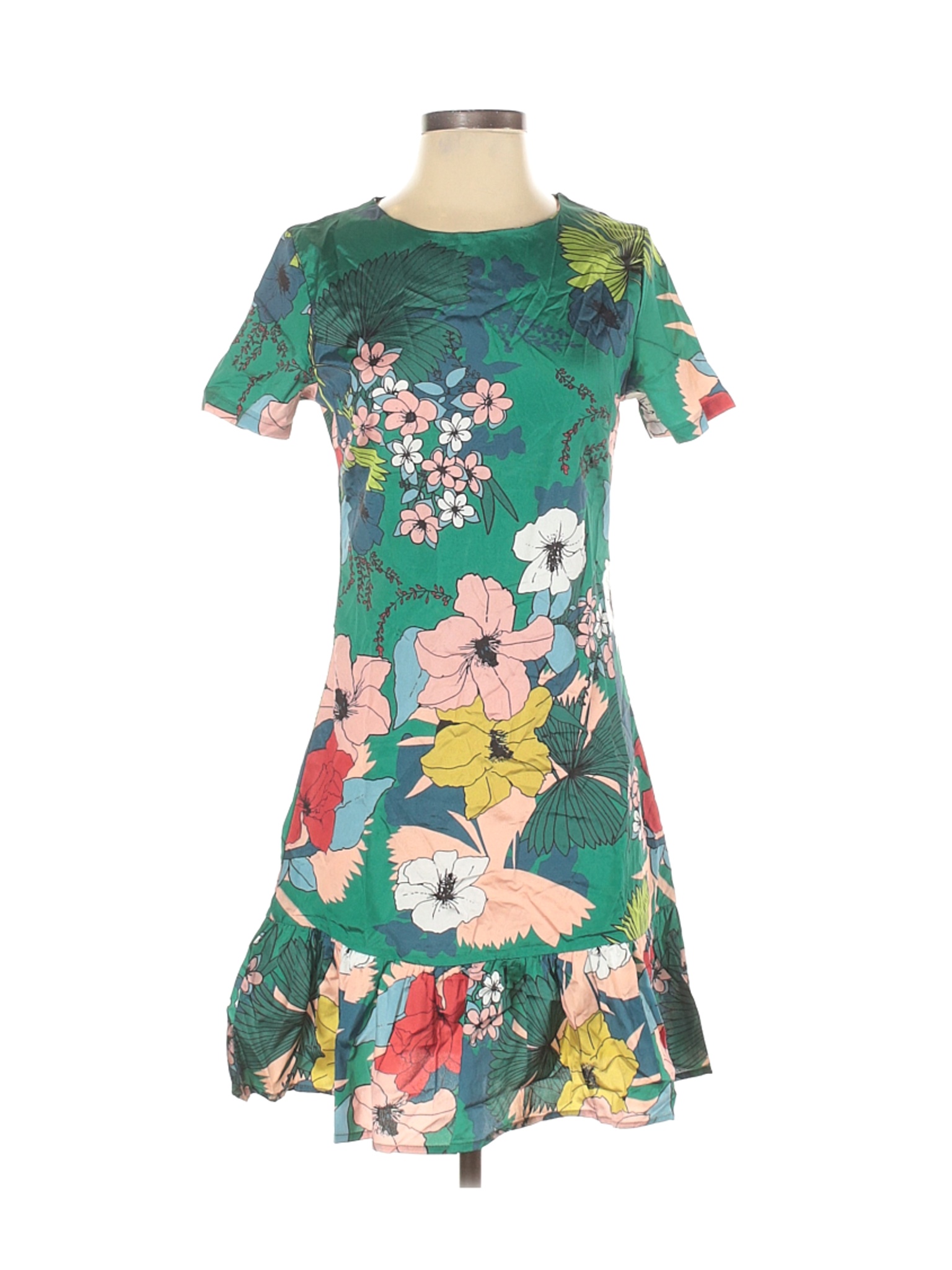 Shein Women Green Casual Dress S | eBay