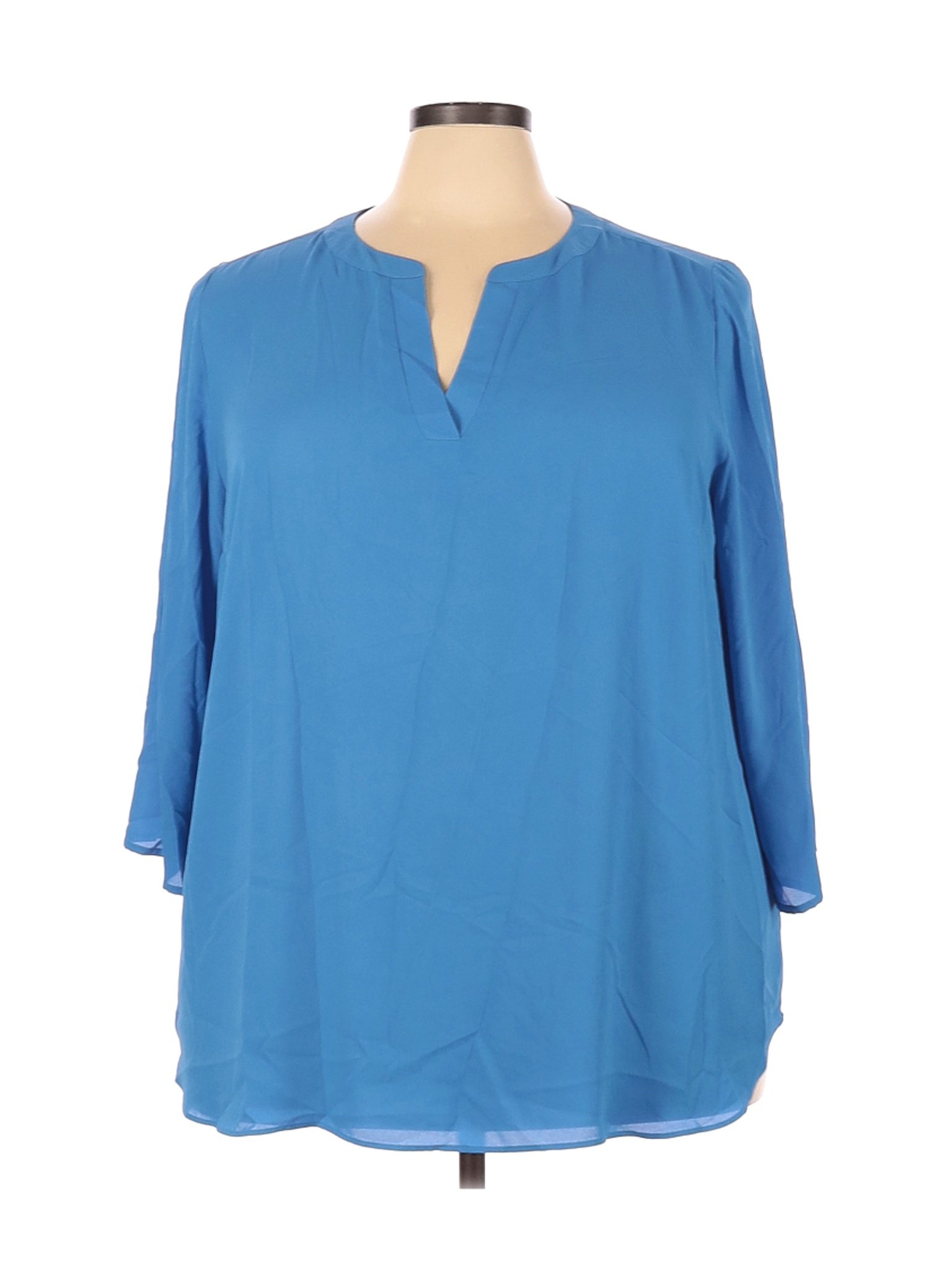 Chaus Women Blue Long Sleeve Blouse 3X Plus | eBay