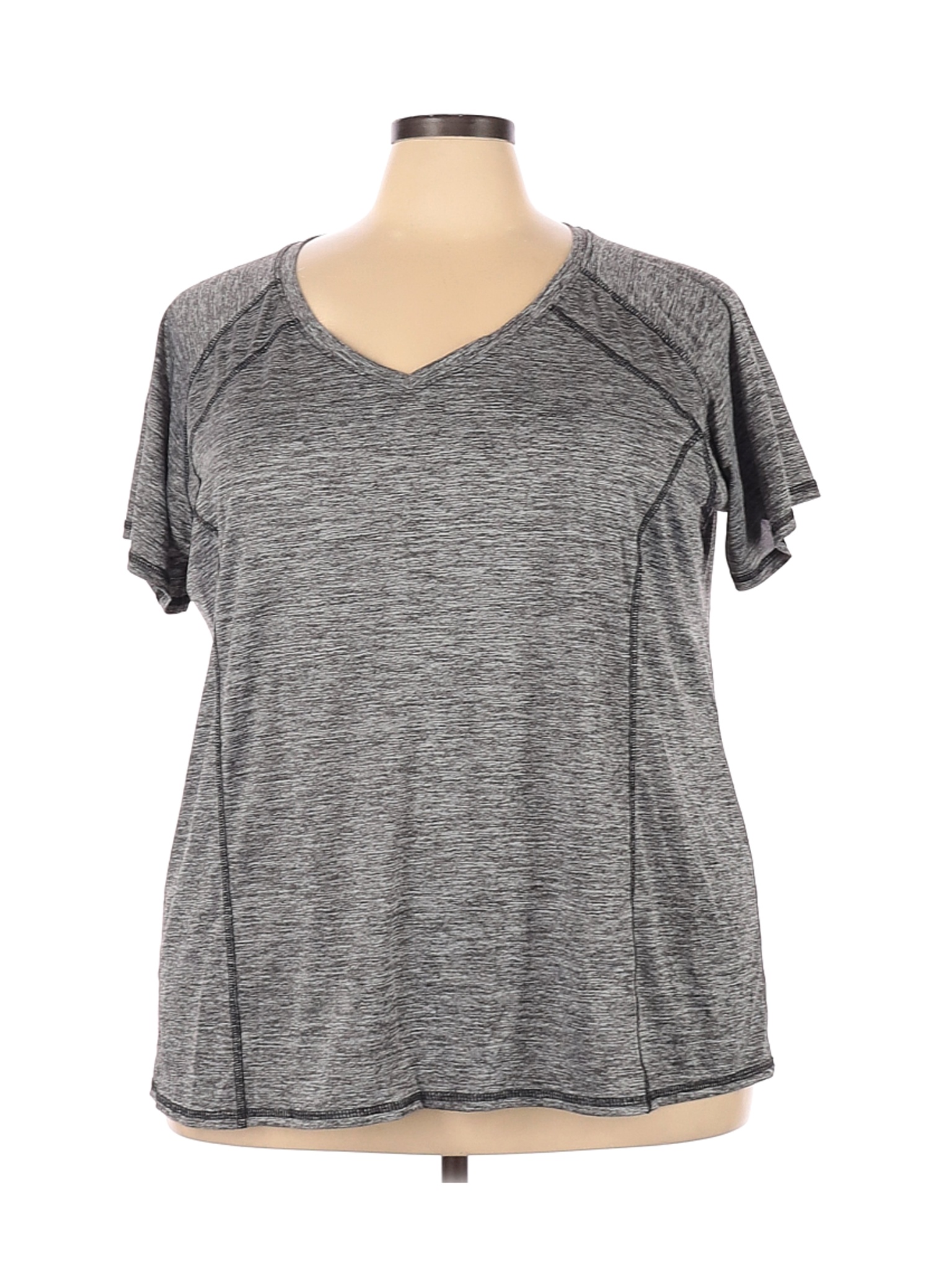 LIVI Active Women Gray Short Sleeve T-Shirt 26 Plus | eBay