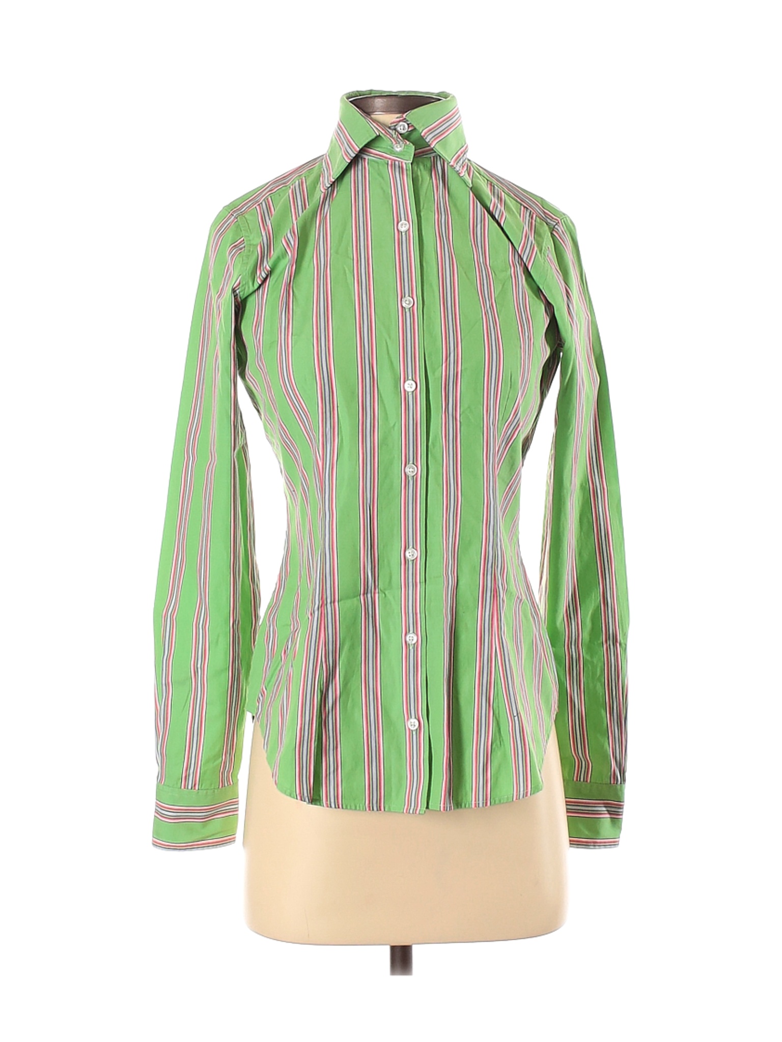 Ralph Lauren Women Green Long Sleeve Button-Down Shirt 4 | eBay