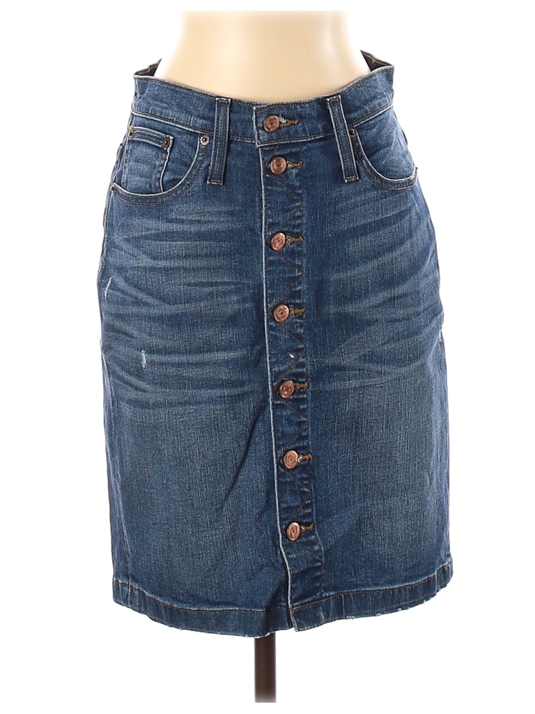 J.Crew Blue Denim Skirt 25 Waist - 75% off | ThredUp