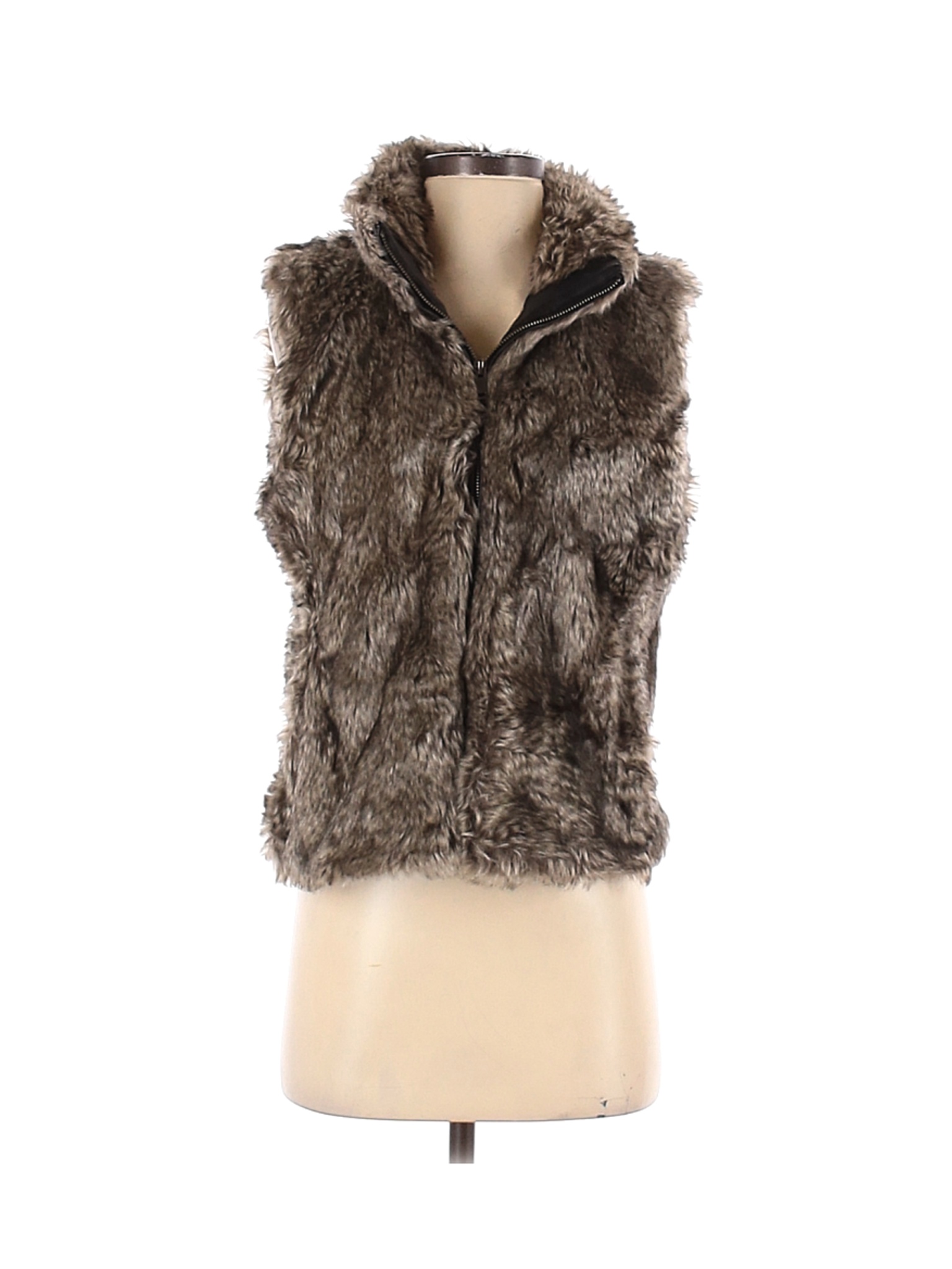 Banana Republic Women Brown Faux Fur Vest S | eBay