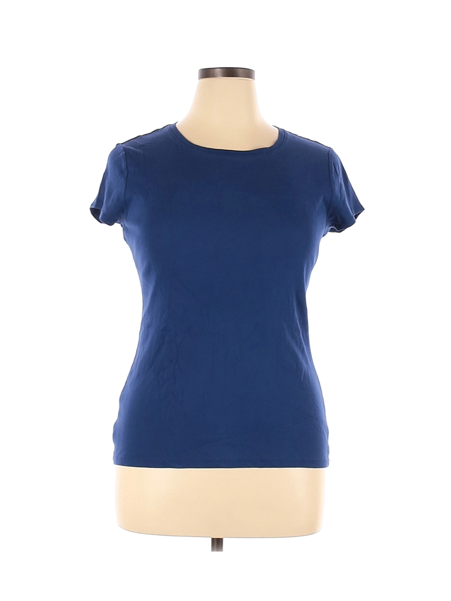 Ann Taylor Factory Women Blue Short Sleeve T-Shirt L | eBay