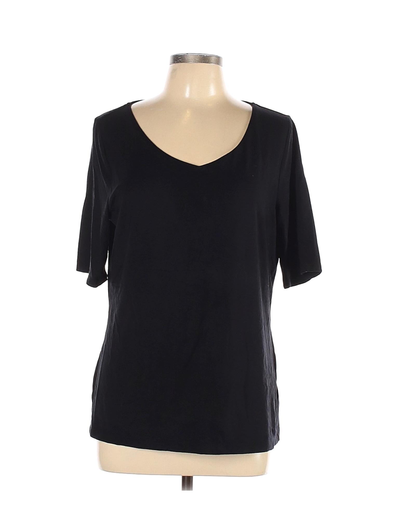 Talbots Women Black Short Sleeve T-Shirt L | eBay