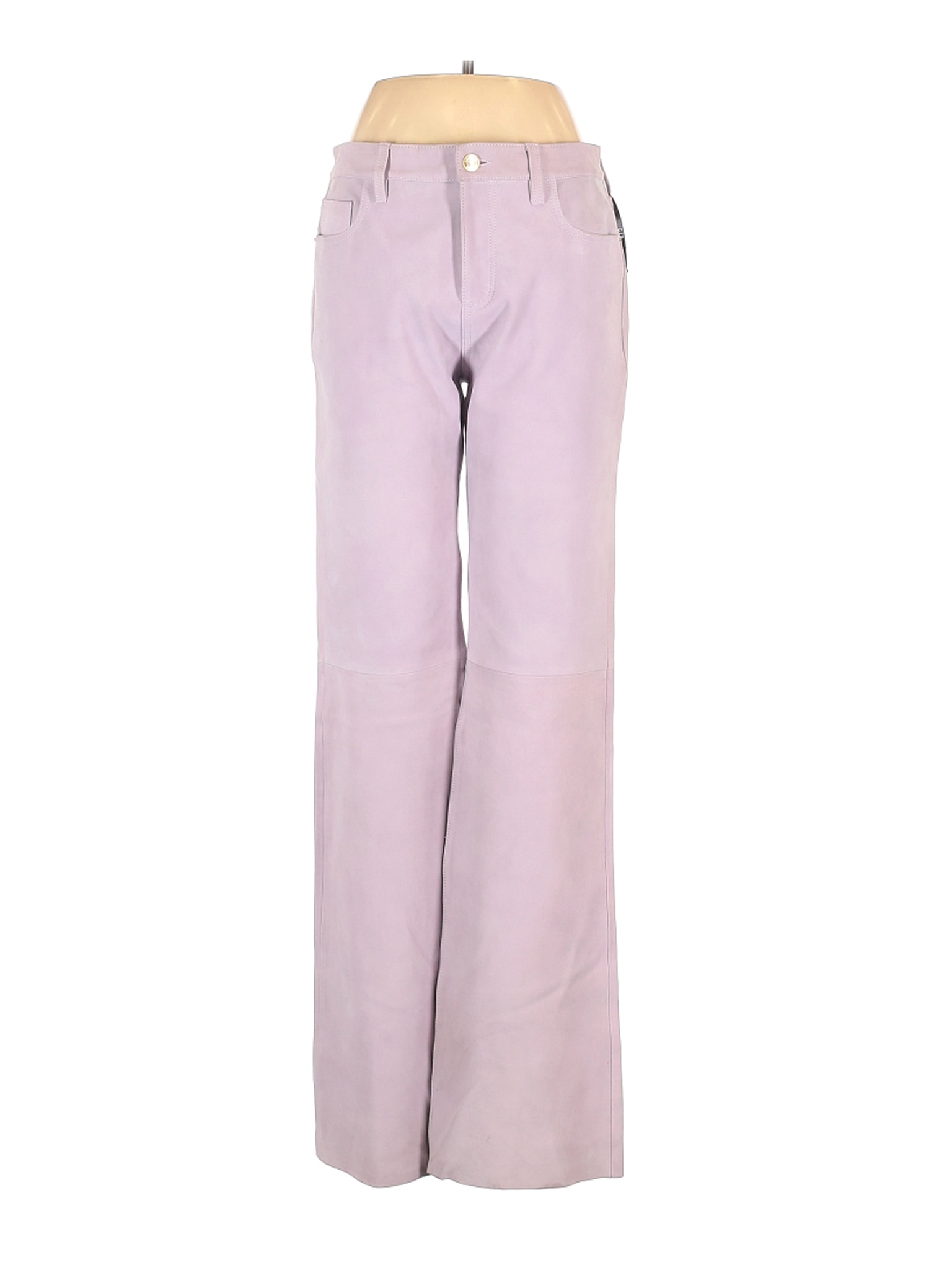 purple leather pants womens