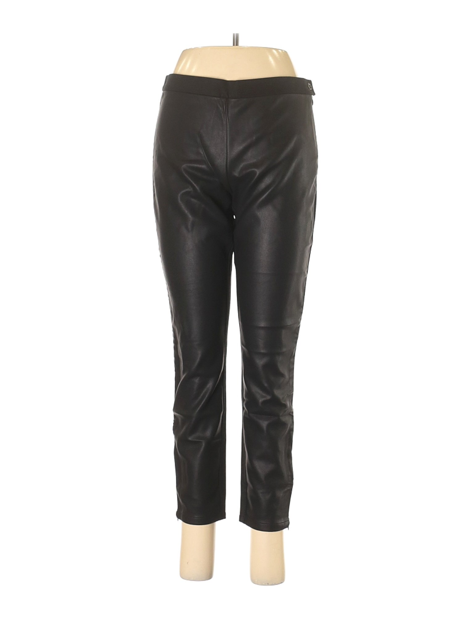 Banana Republic Women Black Leather Pants 8 Petites | eBay
