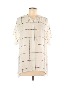 Vince. Short Sleeve Silk Top (view 1)