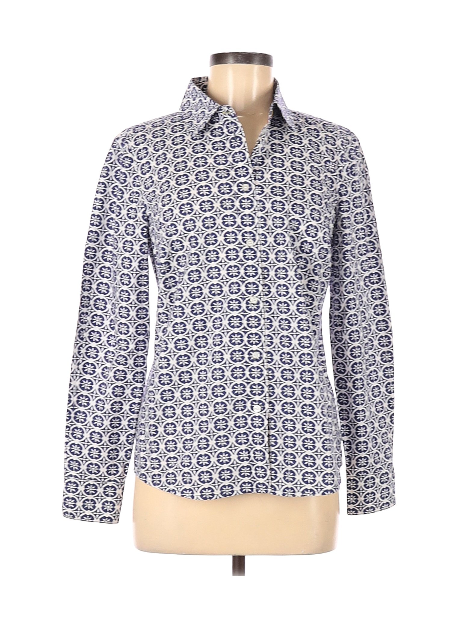 Boden Women Blue Long Sleeve Button-Down Shirt 6 | eBay