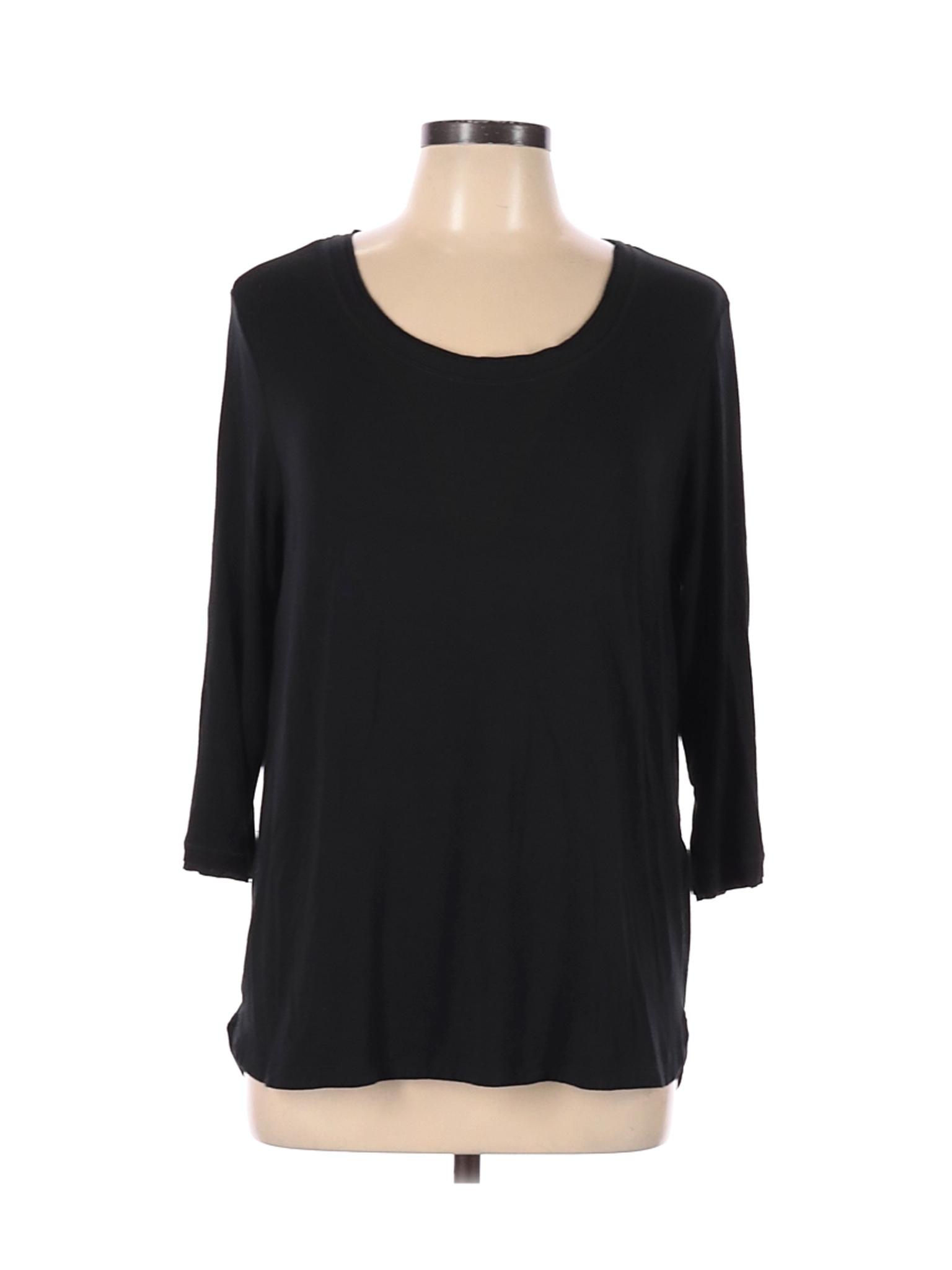Tahari Women Black Long Sleeve T-Shirt L | eBay