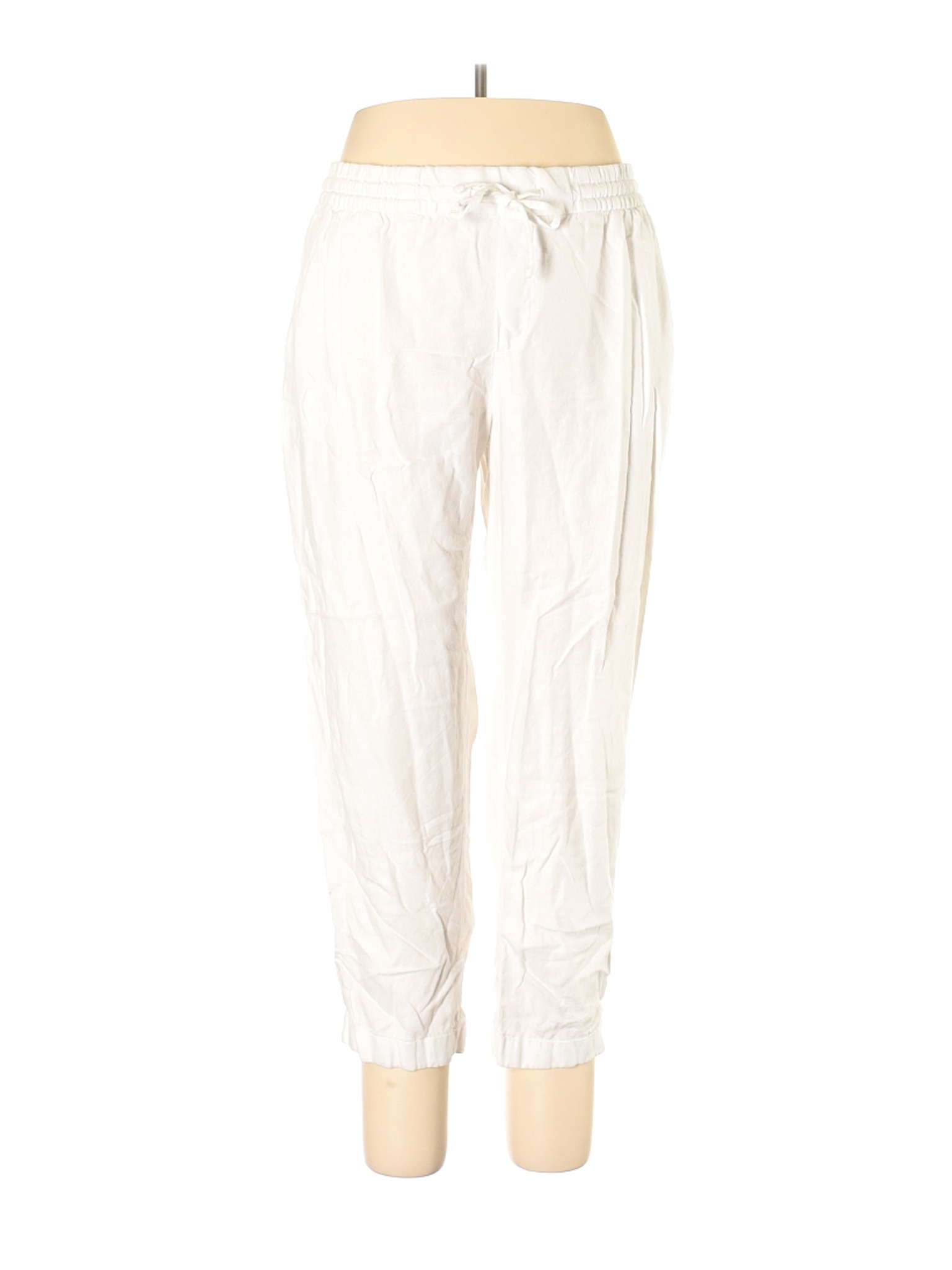 Old Navy Women White Linen Pants L | eBay