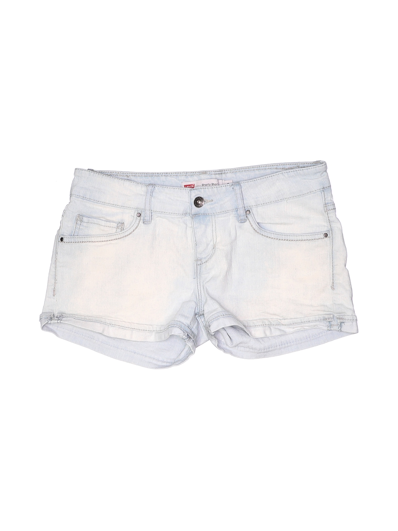 BABY GAP Basic Solid White Denim Bermuda Jean Shorts NWT 5 Girls