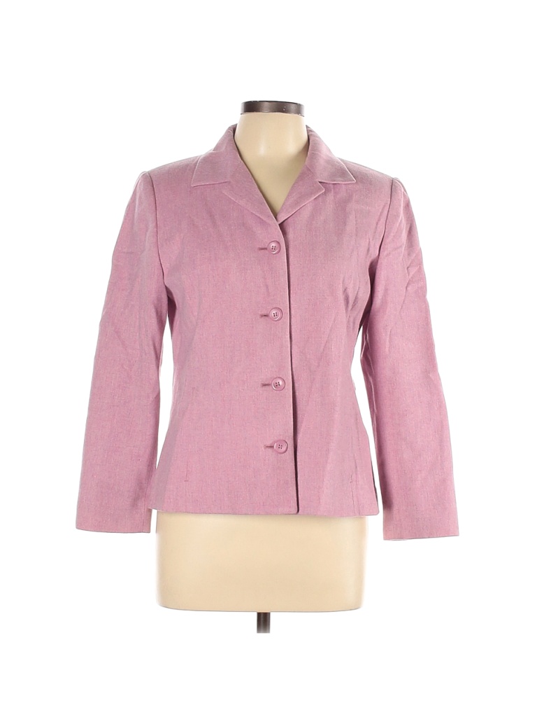 Pendleton 100% Virgin Wool Solid Pink Purple Wool Blazer Size 10 - 95% ...