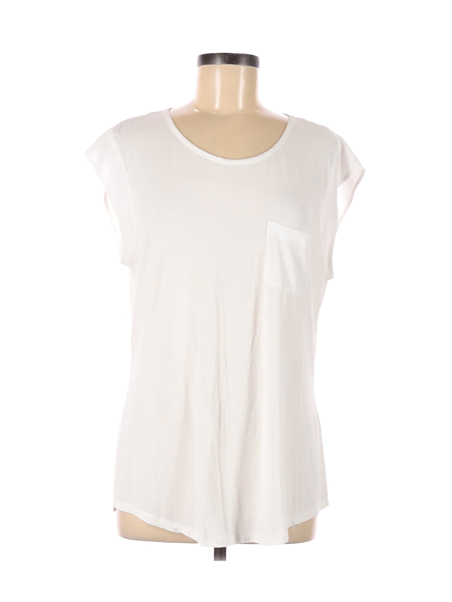 Calvin Klein Women White Short Sleeve T-Shirt L | eBay