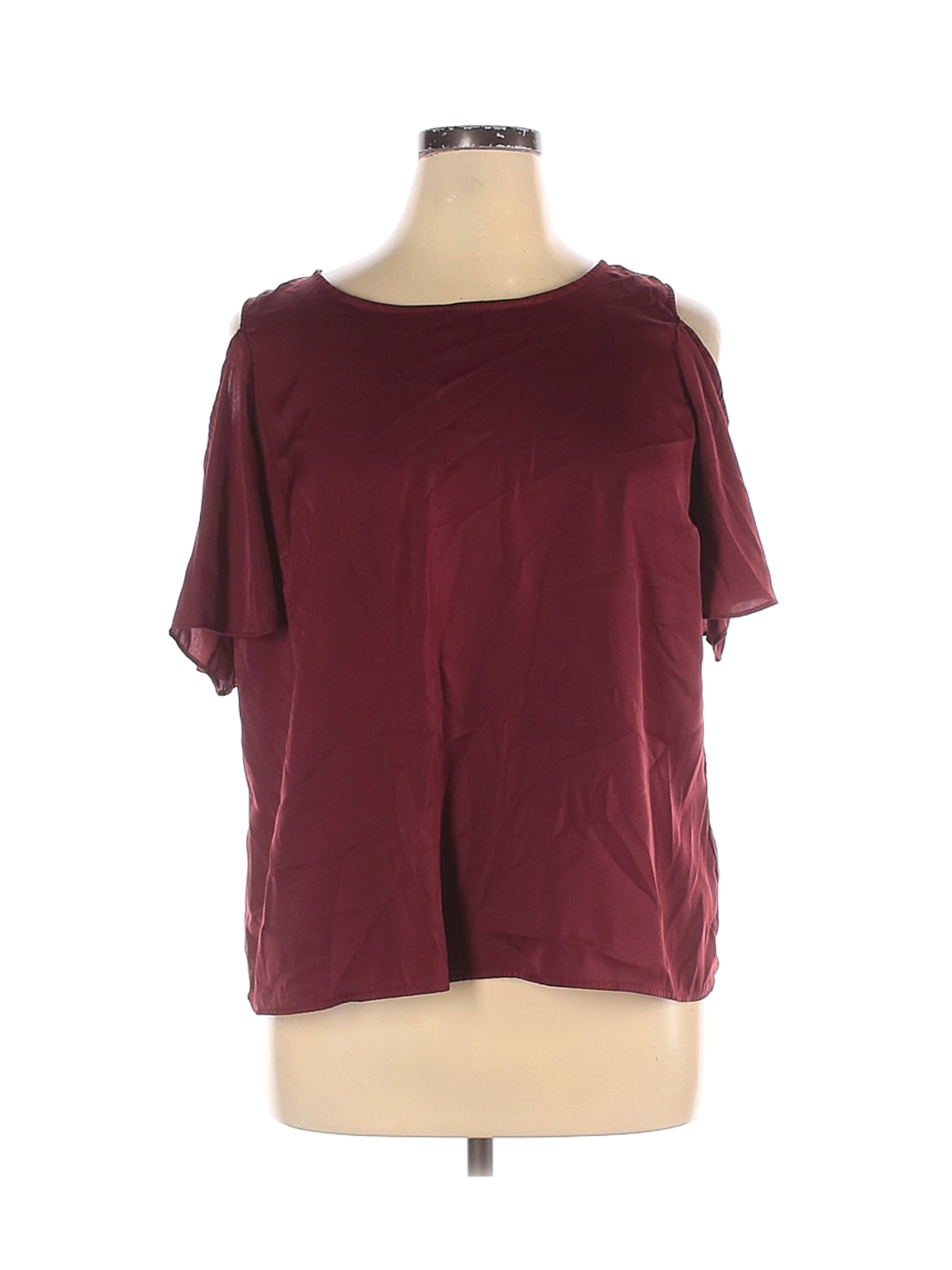 ELOQUII Women Red Short Sleeve Blouse 16 Plus | eBay