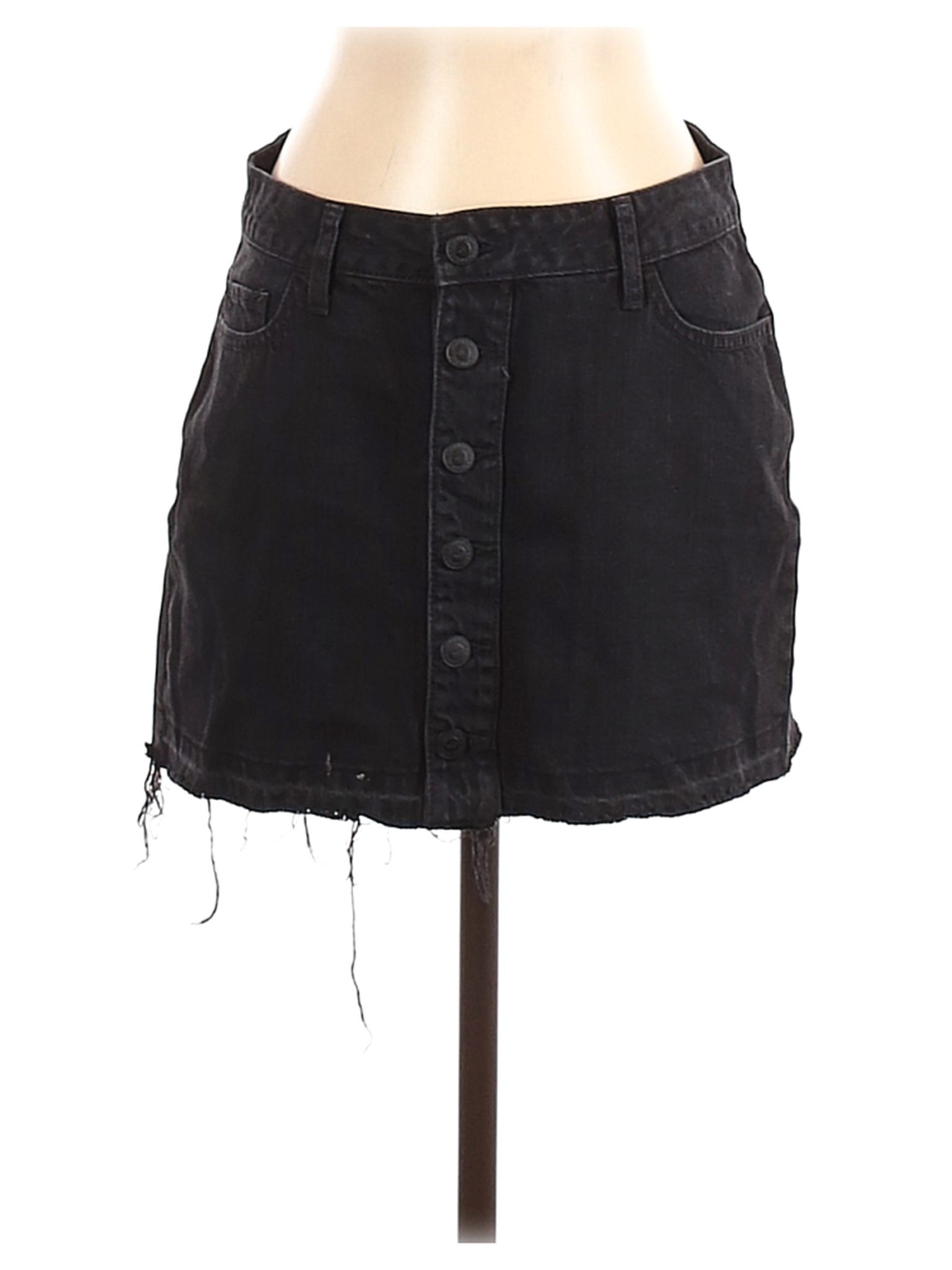 Hollister Women Black Denim Skirt 3 | eBay