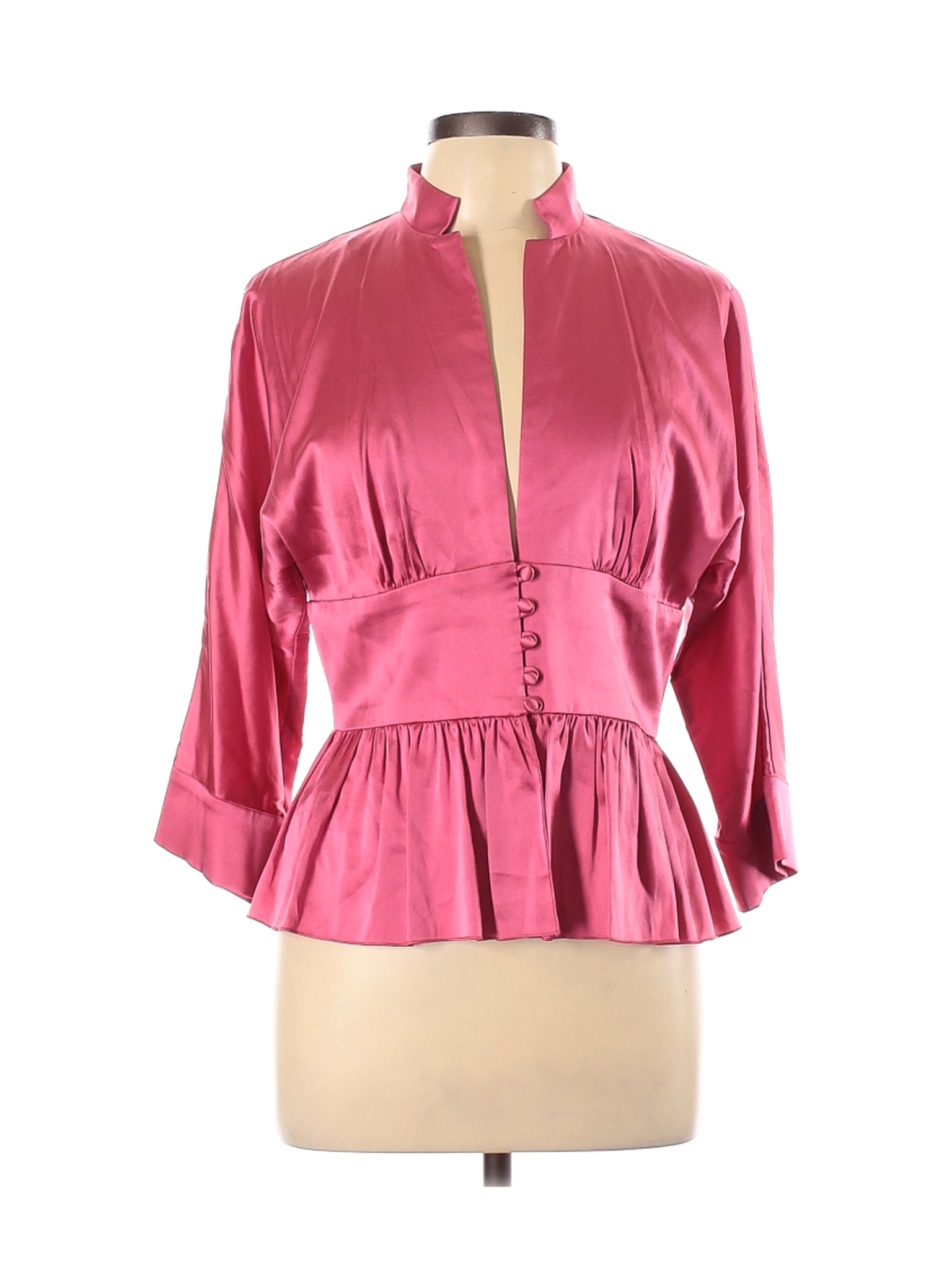 Trina Turk Women Pink 3/4 Sleeve Blouse L | eBay