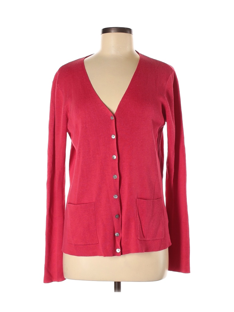 Evan Picone Solid Red Cardigan Size M - 80% off | thredUP