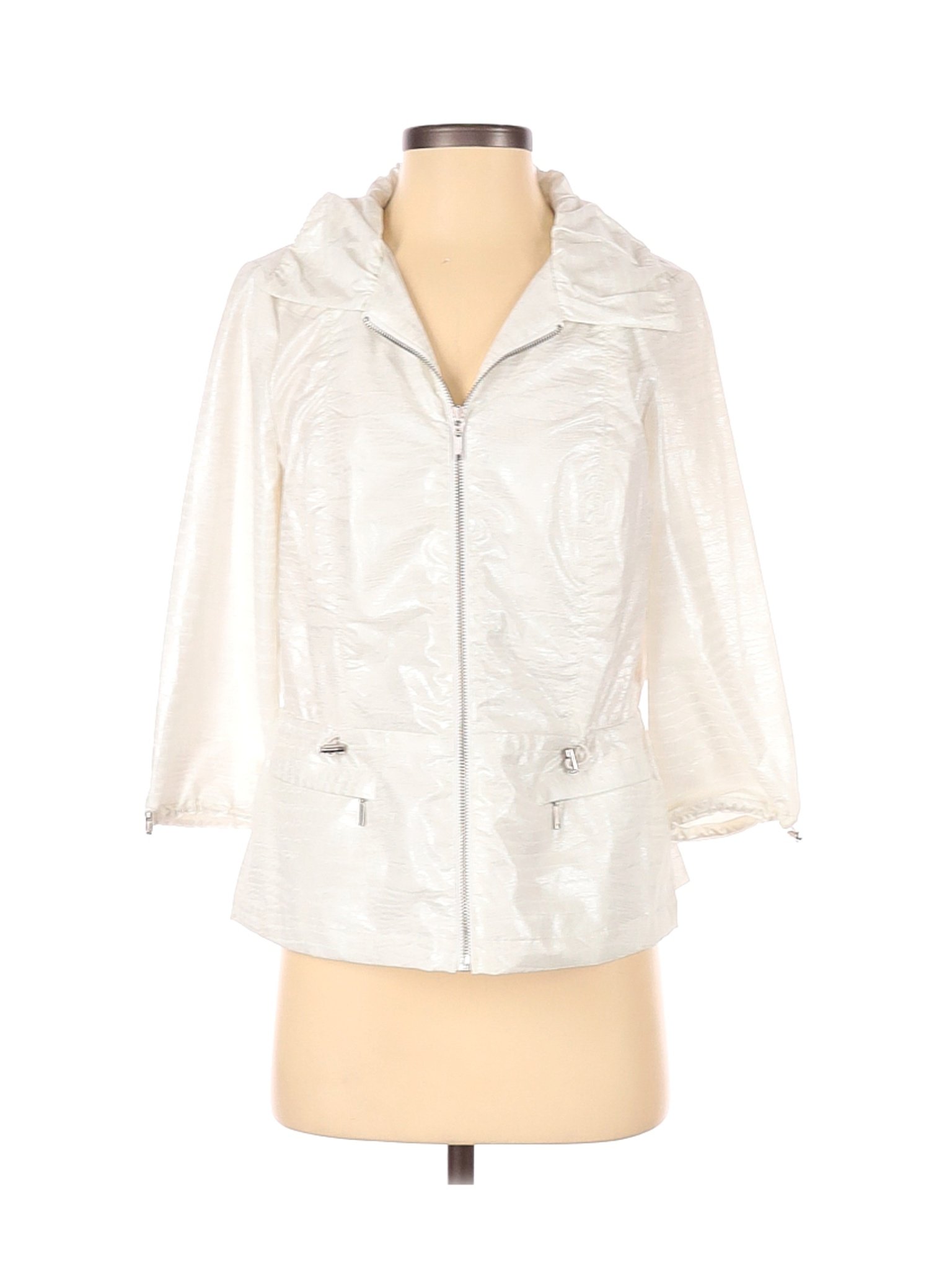 Zenergy by Chico's Solid White Jacket Size Sm (0) - 86% off | thredUP