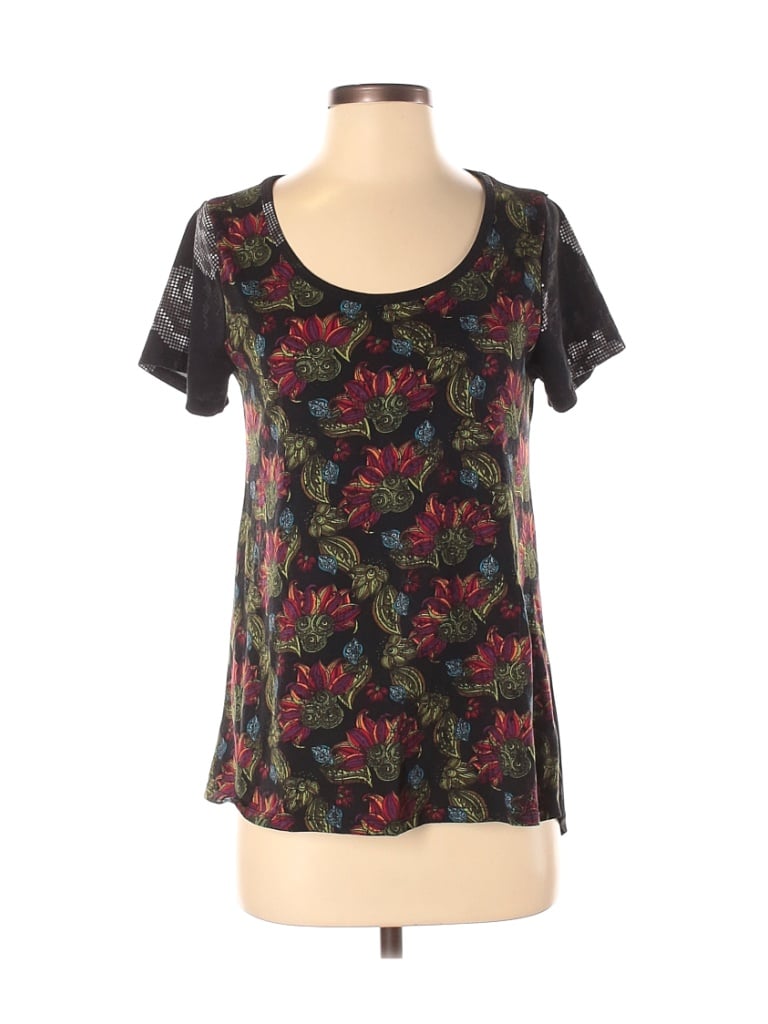 Pre-owned Lularoe Short Sleeve T-shirt In Black