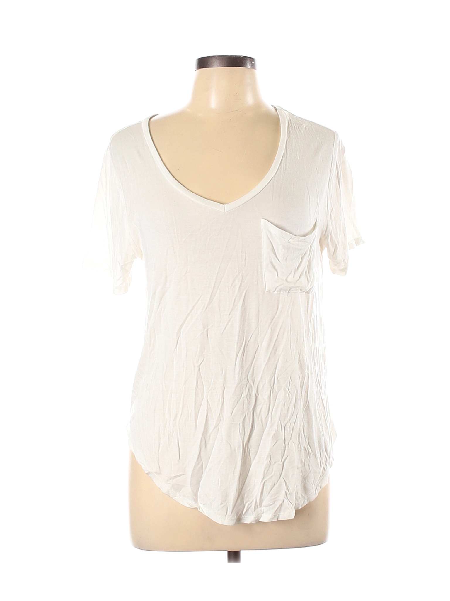 Charlotte Russe Women Ivory Short Sleeve T-Shirt L | eBay