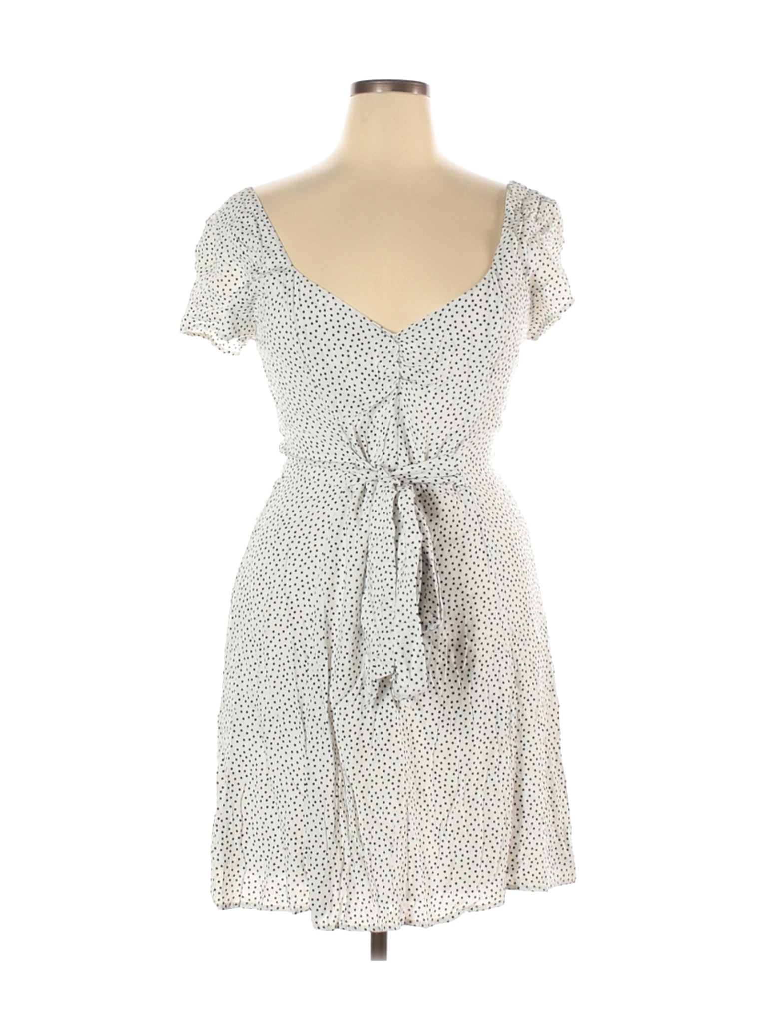 Abercrombie & Fitch Women White Casual Dress XL | eBay