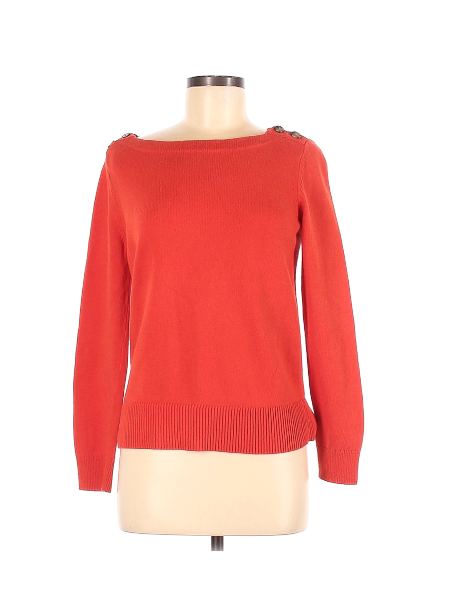 Ann Taylor LOFT Women Orange Pullover Sweater M | eBay