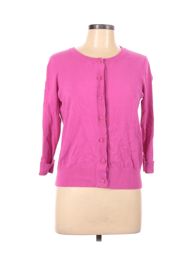 Jcpenney Solid Pink Cardigan Size L - 70% off | thredUP