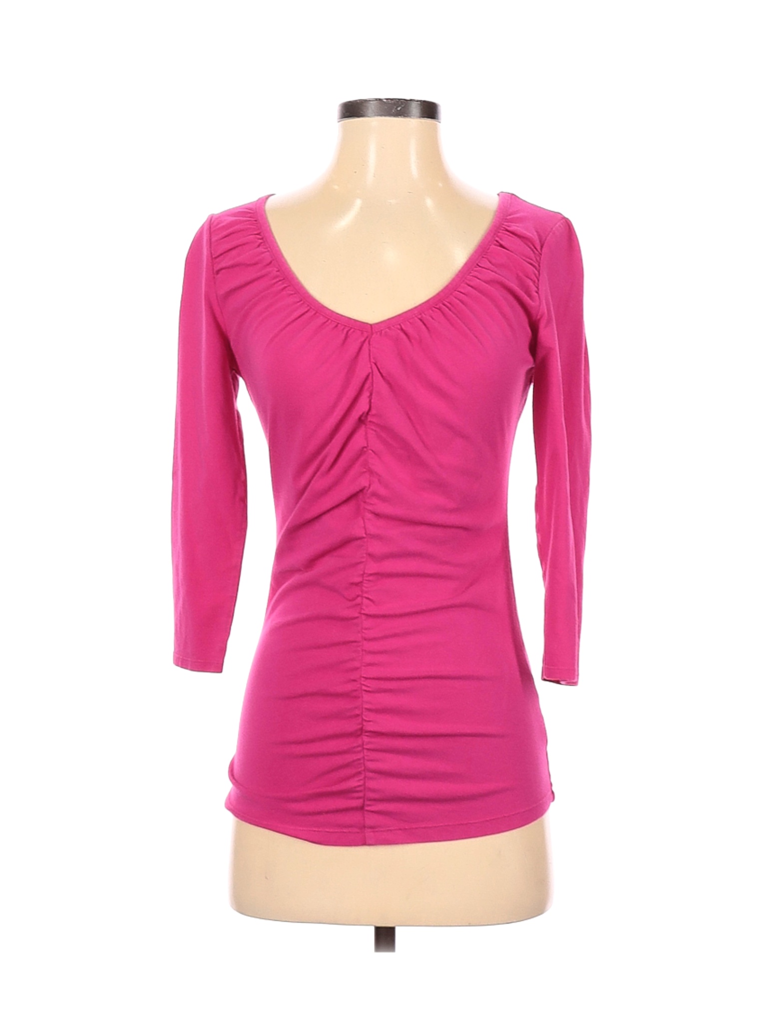 New York & Company Women Pink 3/4 Sleeve Top S | eBay