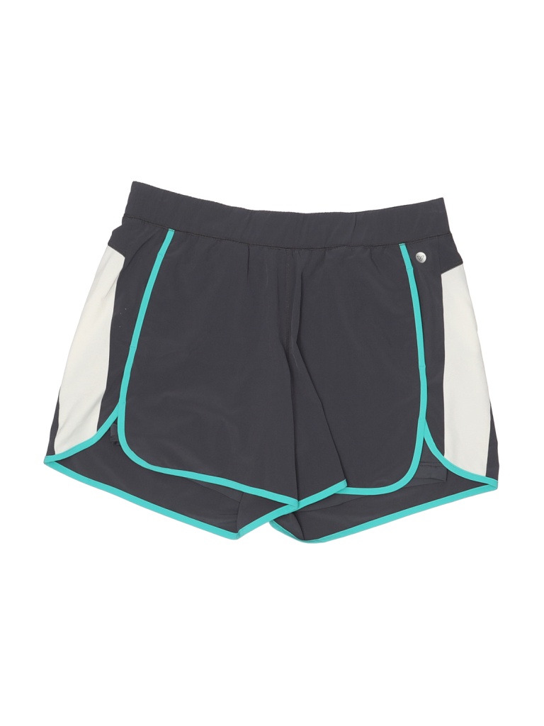LIVI Active Color Block Solid Black Gray Athletic Shorts Size 14 16