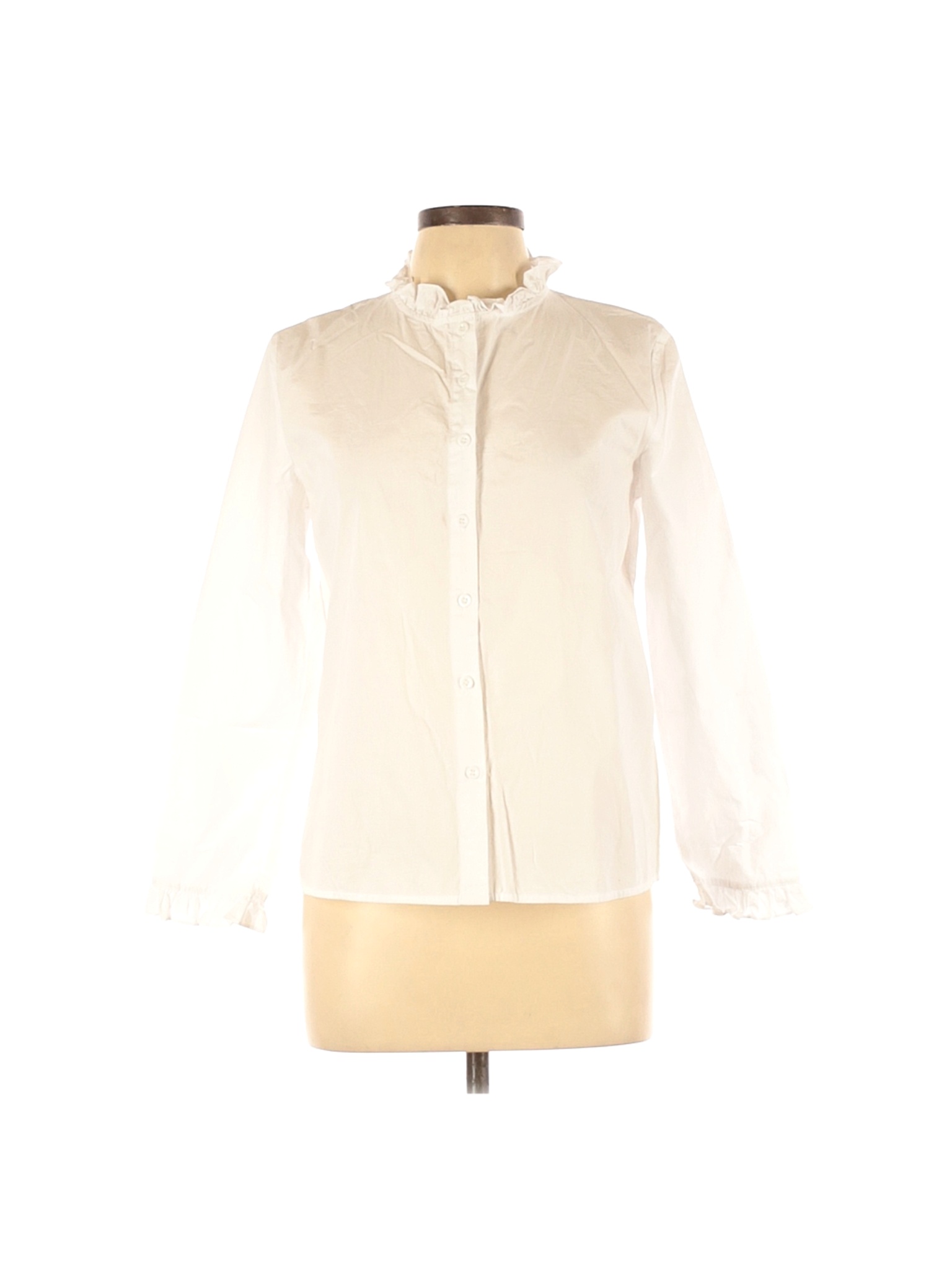 Assorted Brands Women Ivory Long Sleeve Button-Down Shirt XL | eBay