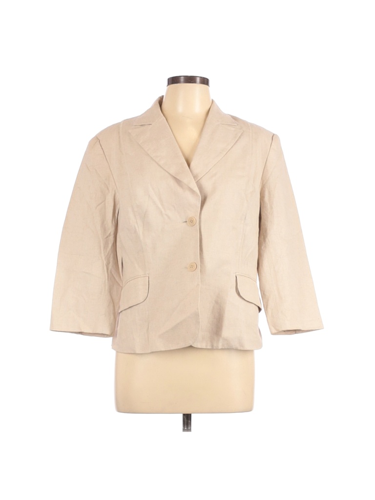 Parallel Solid Tan Blazer Size 14 - 55% off | ThredUp