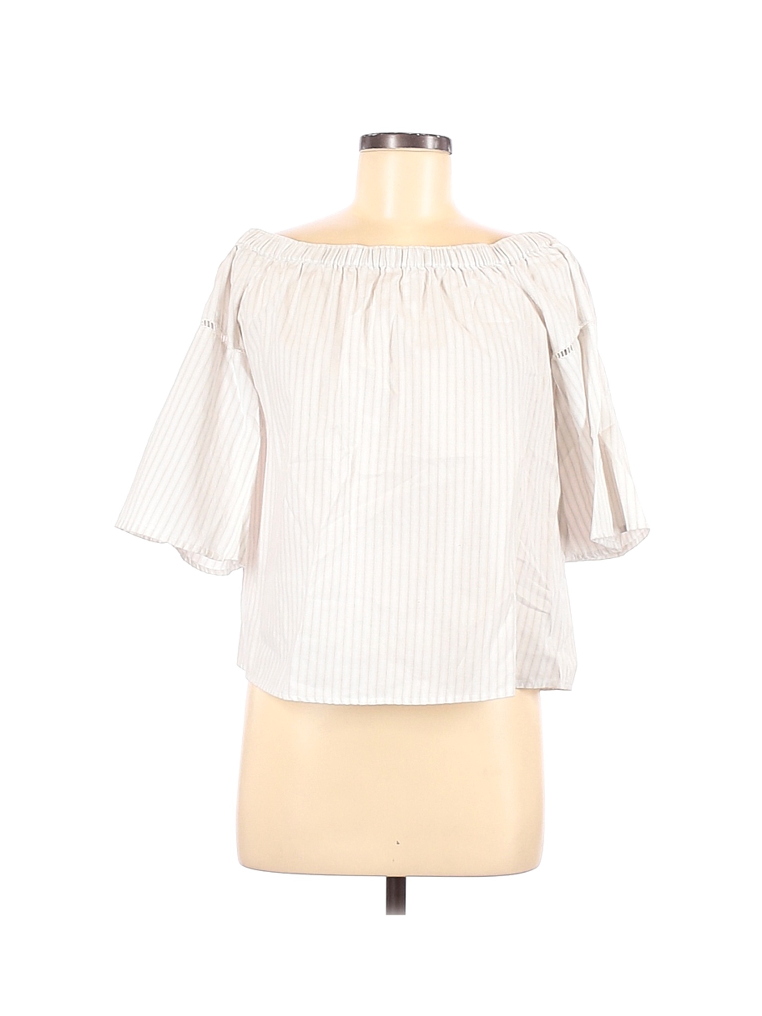 Abercrombie & Fitch Women White Long Sleeve Blouse M | eBay