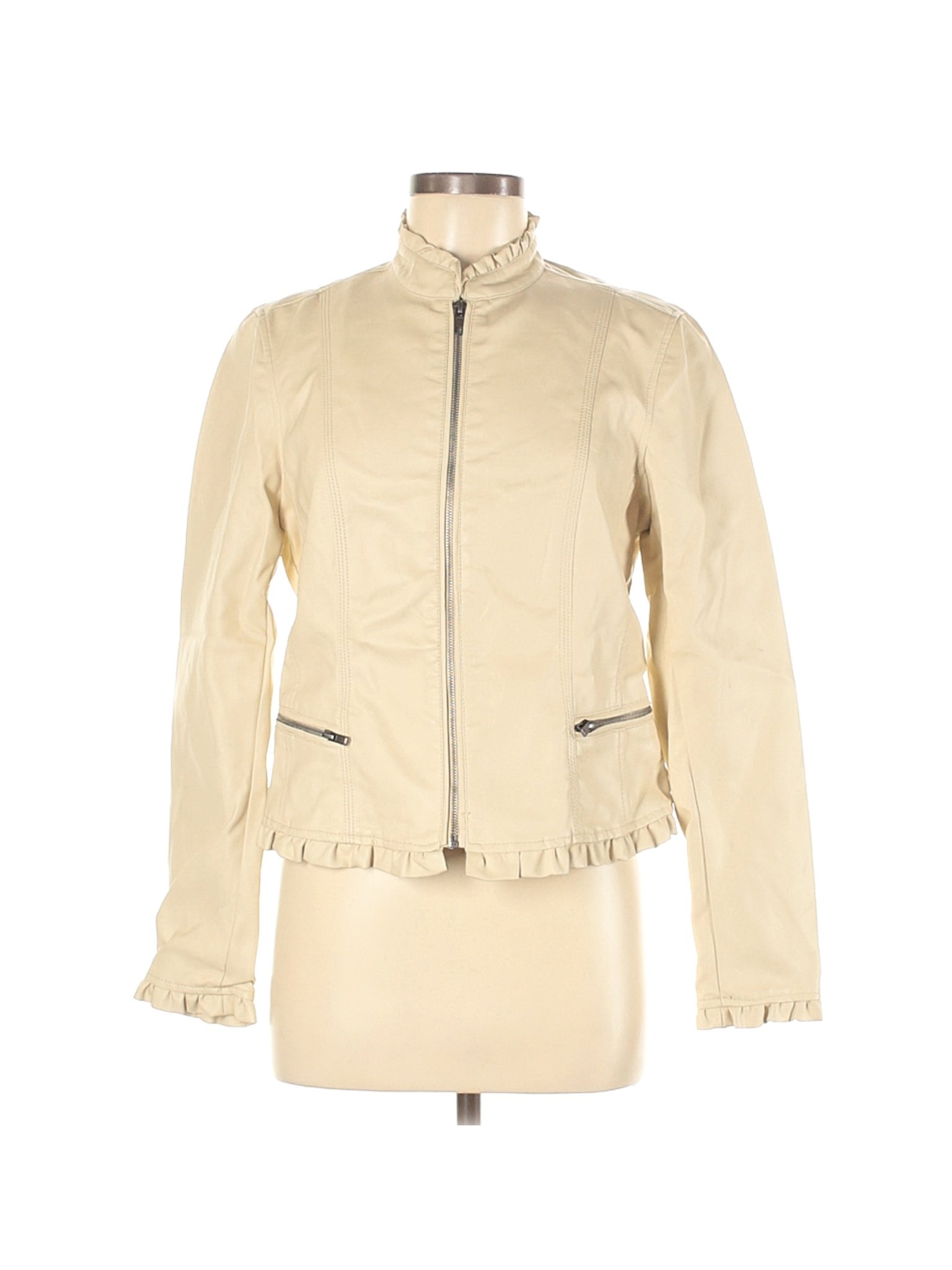 NWT Baccini Women Brown Faux Leather Jacket M | eBay