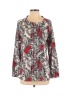 Chico's 100% Polyester Paisley Red Long Sleeve Blouse Size Sm (0) - photo 1