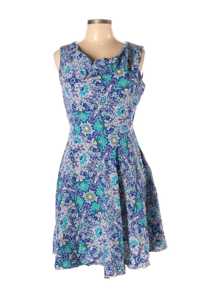 En Focus Studio Floral Blue Casual Dress Size 10 - 72% off | thredUP