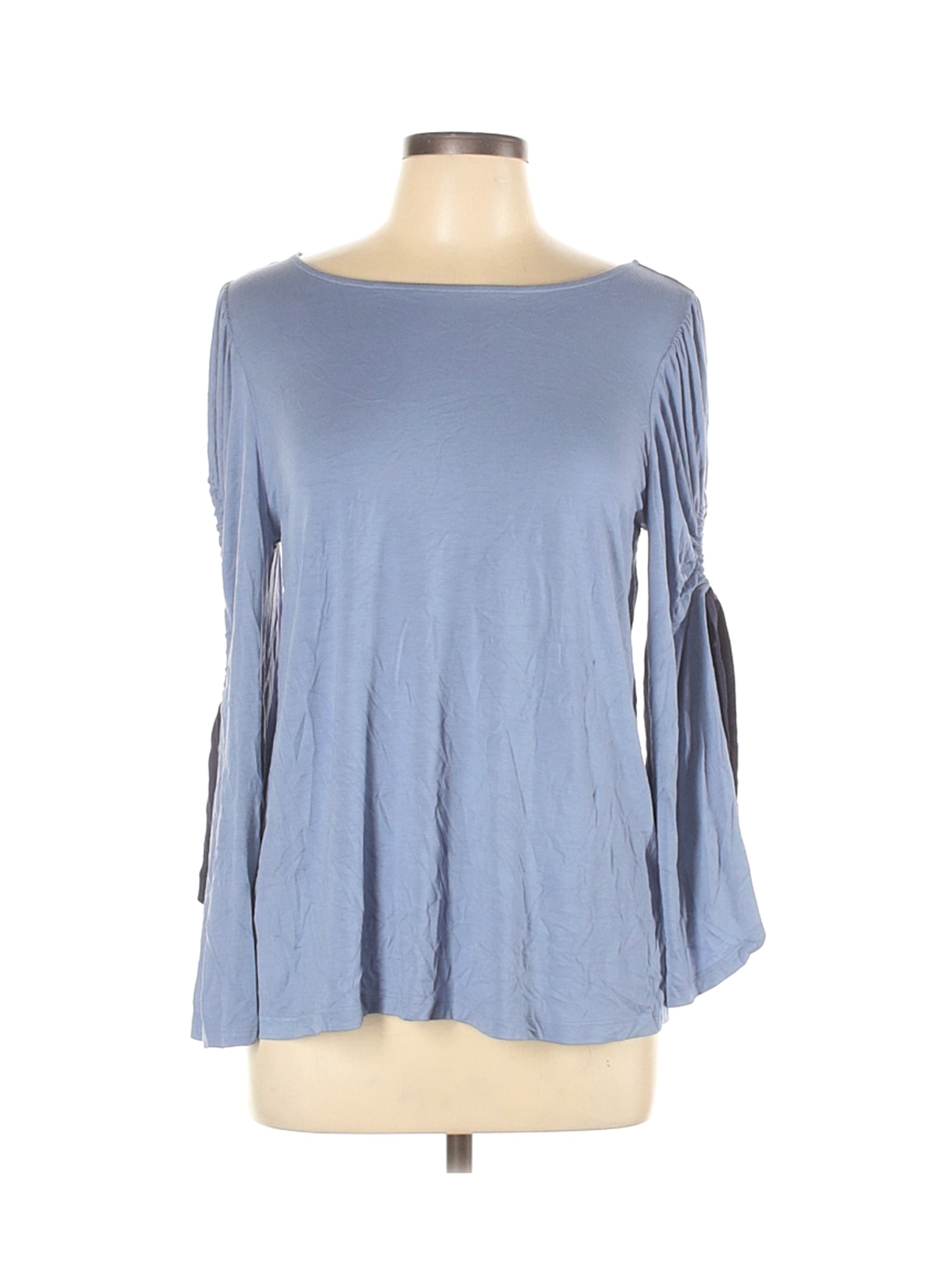 NWT Neiman Marcus Women Blue Long Sleeve Top L | eBay