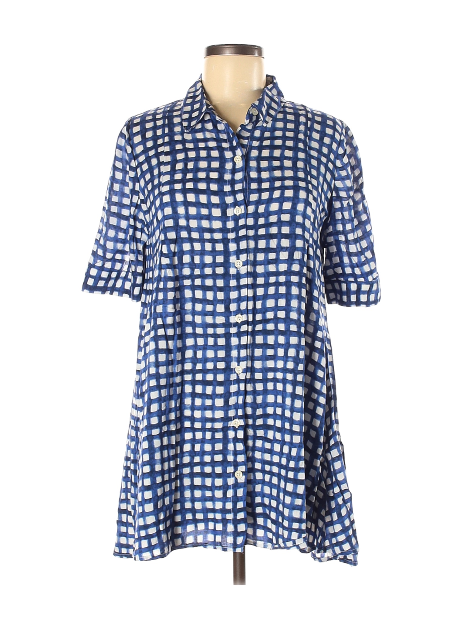 11.1. Tylho Women Blue Short Sleeve Blouse M | eBay