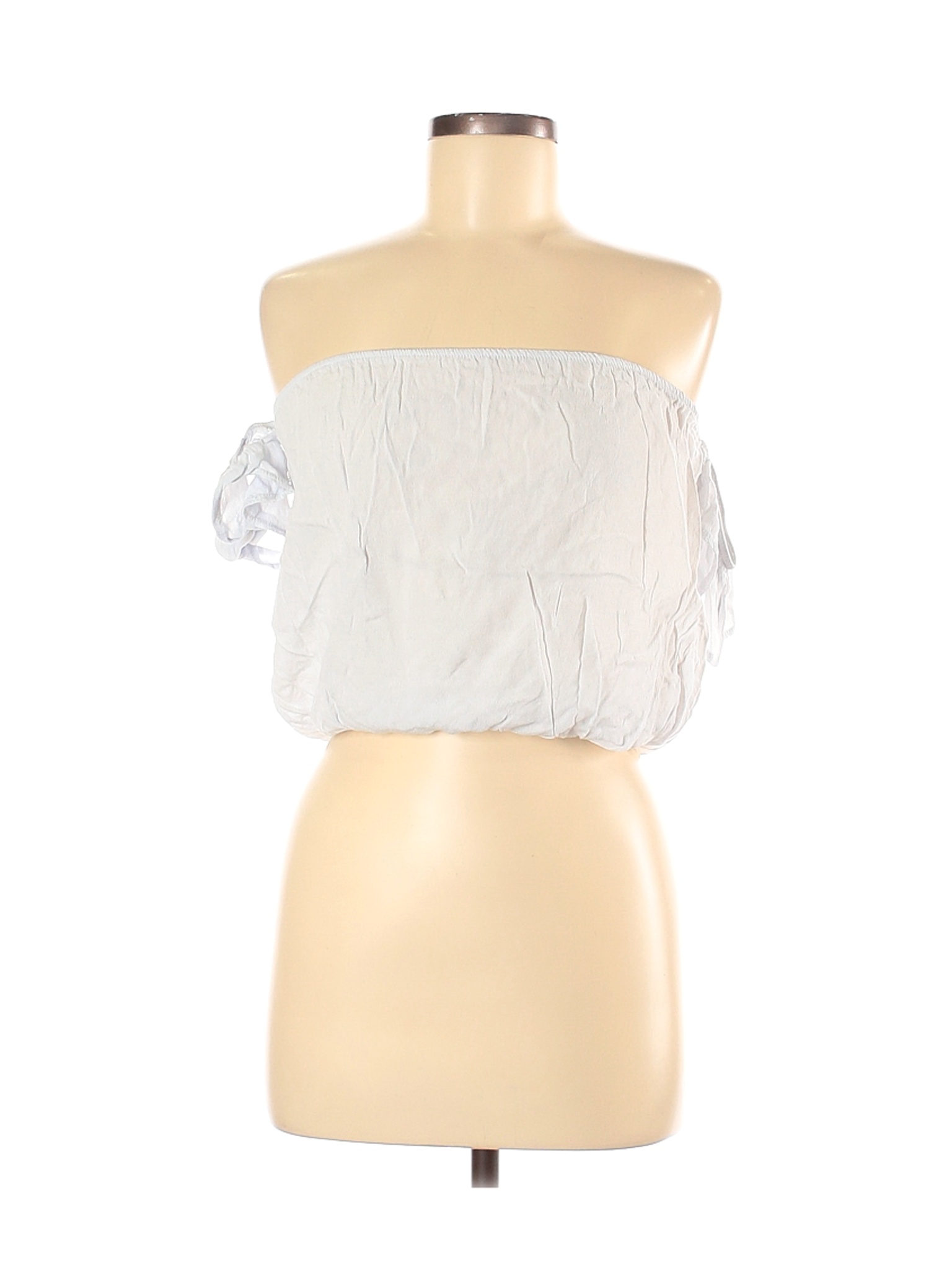 Brandy Melville Women White Short Sleeve Blouse One Size | eBay