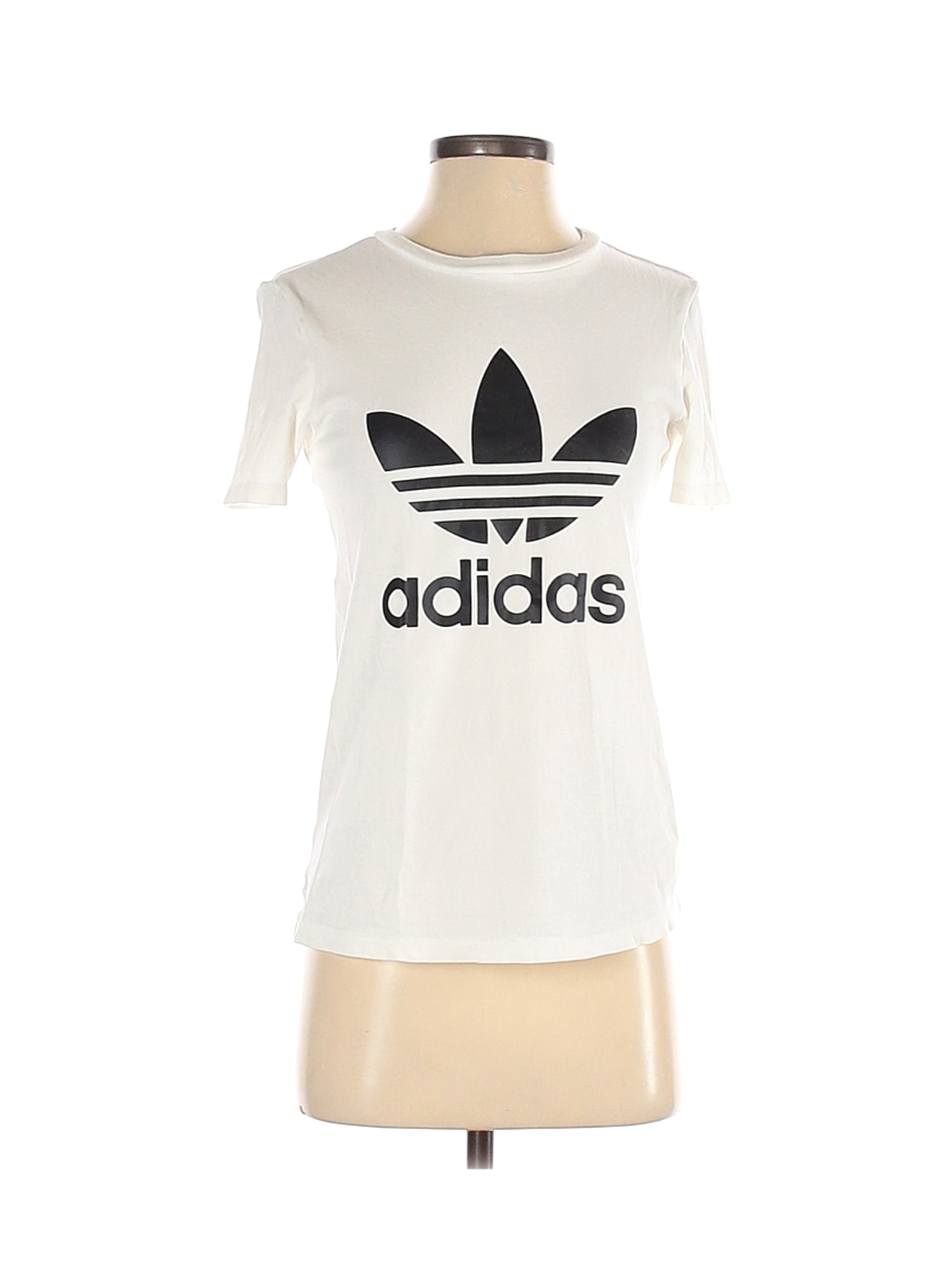 Adidas Women White Short Sleeve T-Shirt XS | eBay