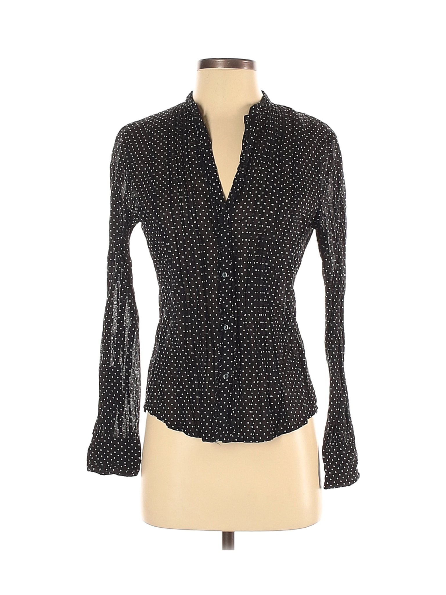Old Navy Women Black Long Sleeve Button-Down Shirt S | eBay