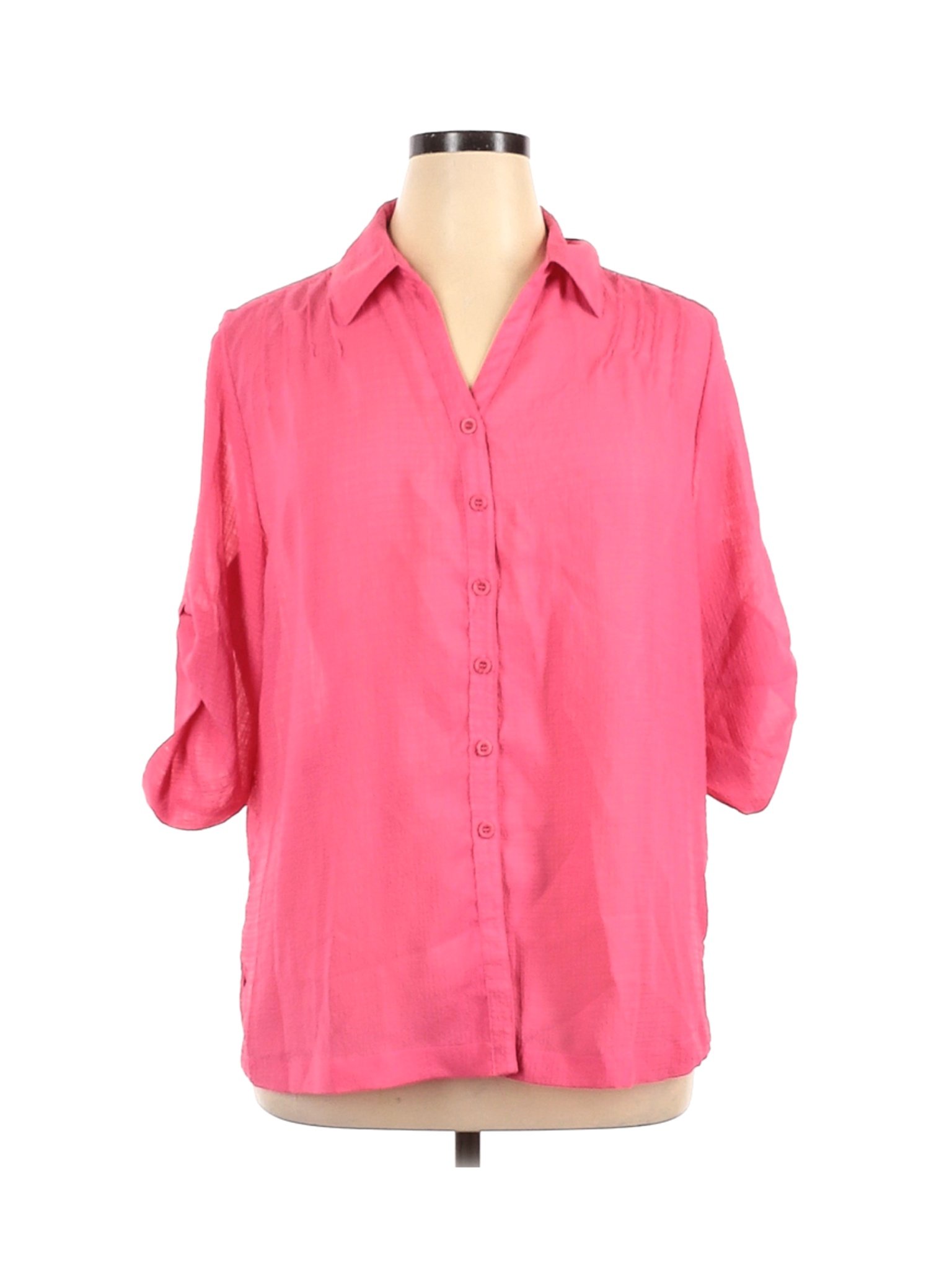 Koret Women Pink Long Sleeve Blouse XL | eBay