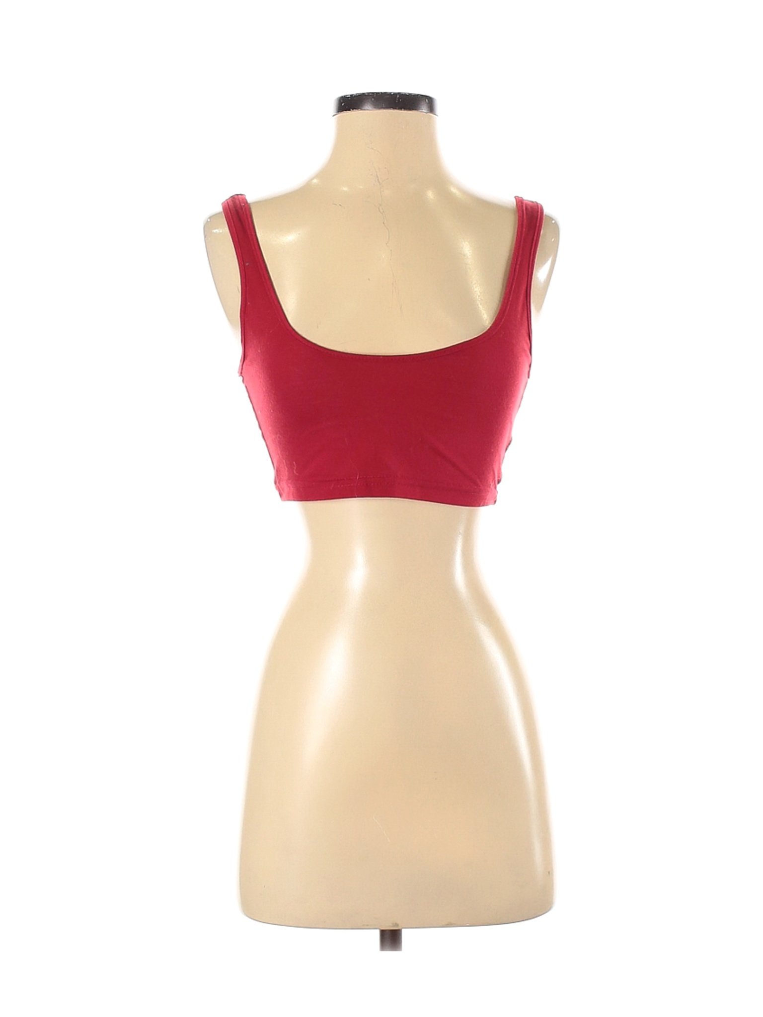 solid red tank top