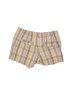 Old Navy 100% Cotton Plaid Checkered-gingham Tan Khaki Shorts Size 6 - photo 2
