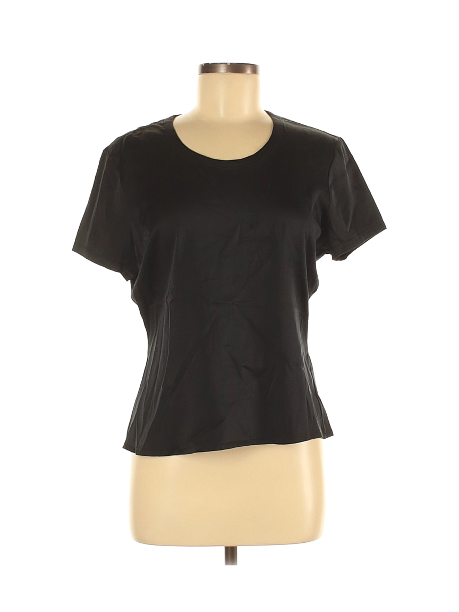 The Limited Women Black Short Sleeve Silk Top M | eBay
