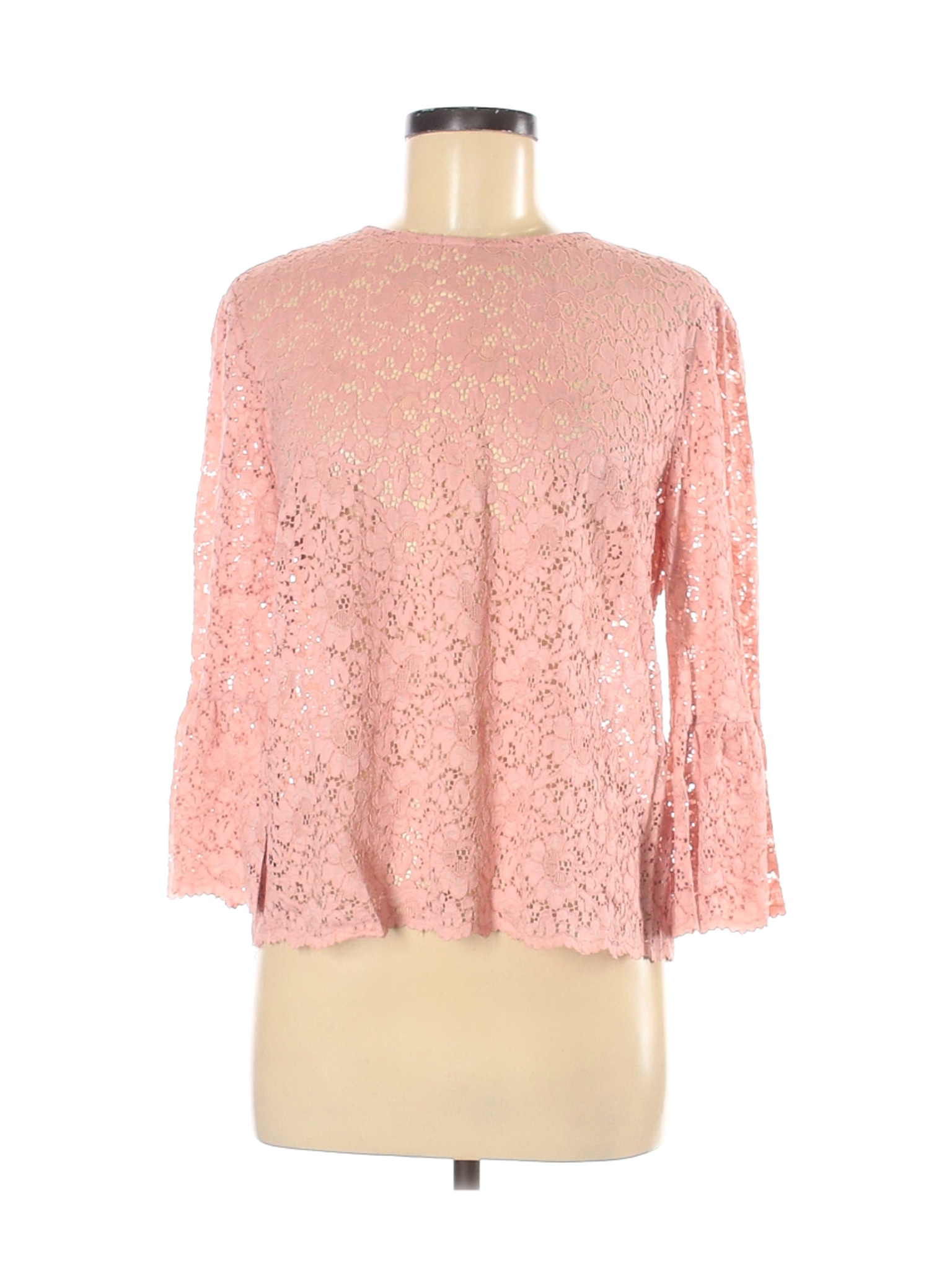 Zara Women Pink Long Sleeve Blouse M | eBay
