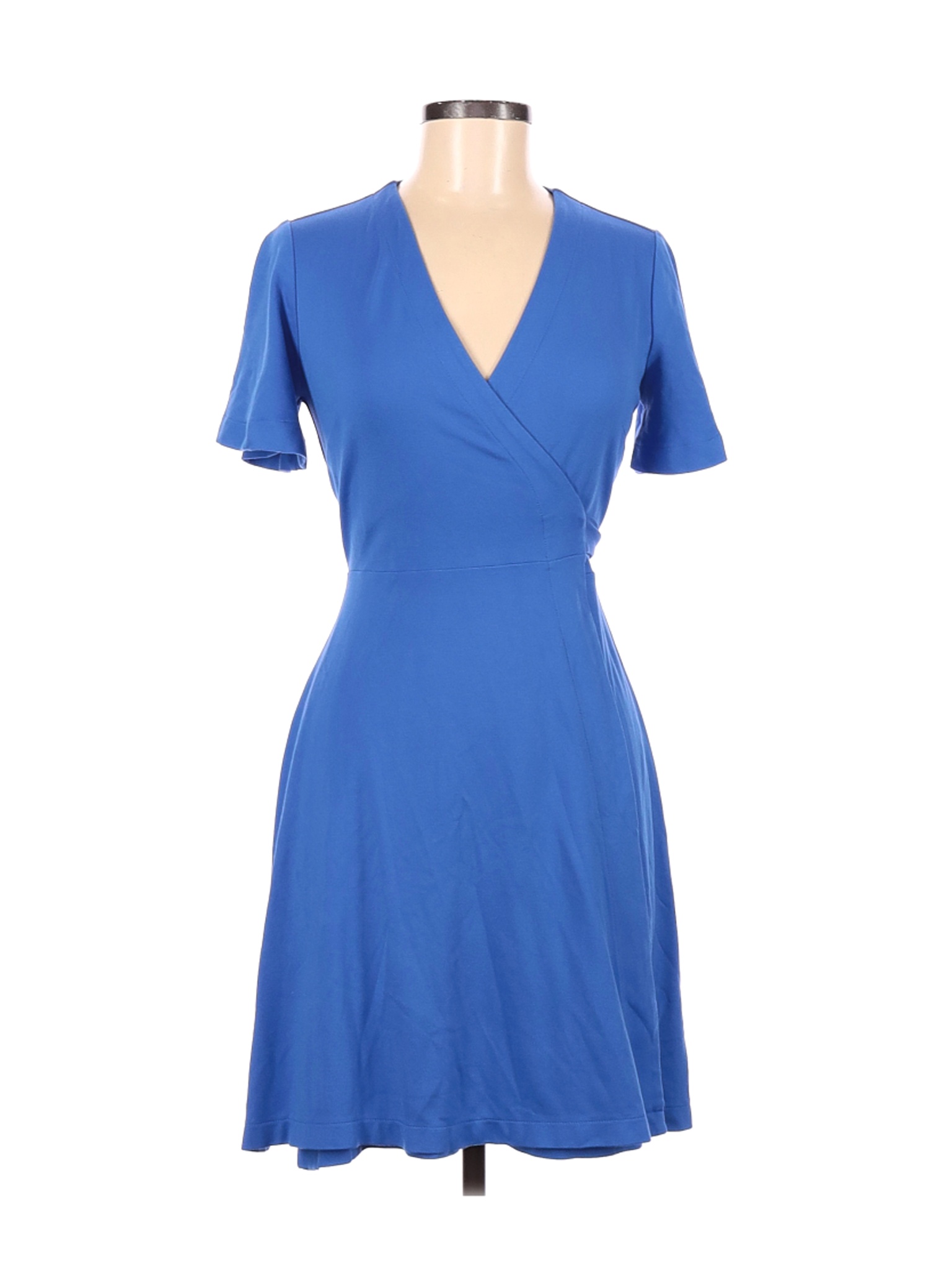 Ann Taylor Women Blue Casual Dress 8 Petites | eBay