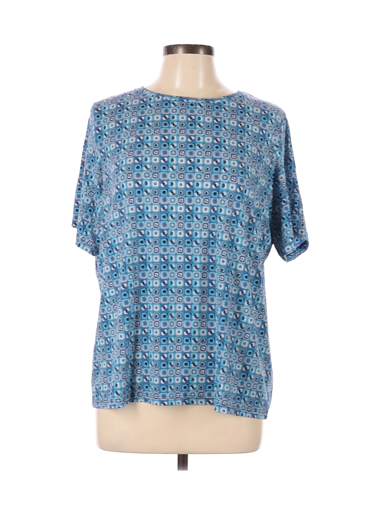 Allison Daley Women Blue Short Sleeve T-Shirt L | eBay