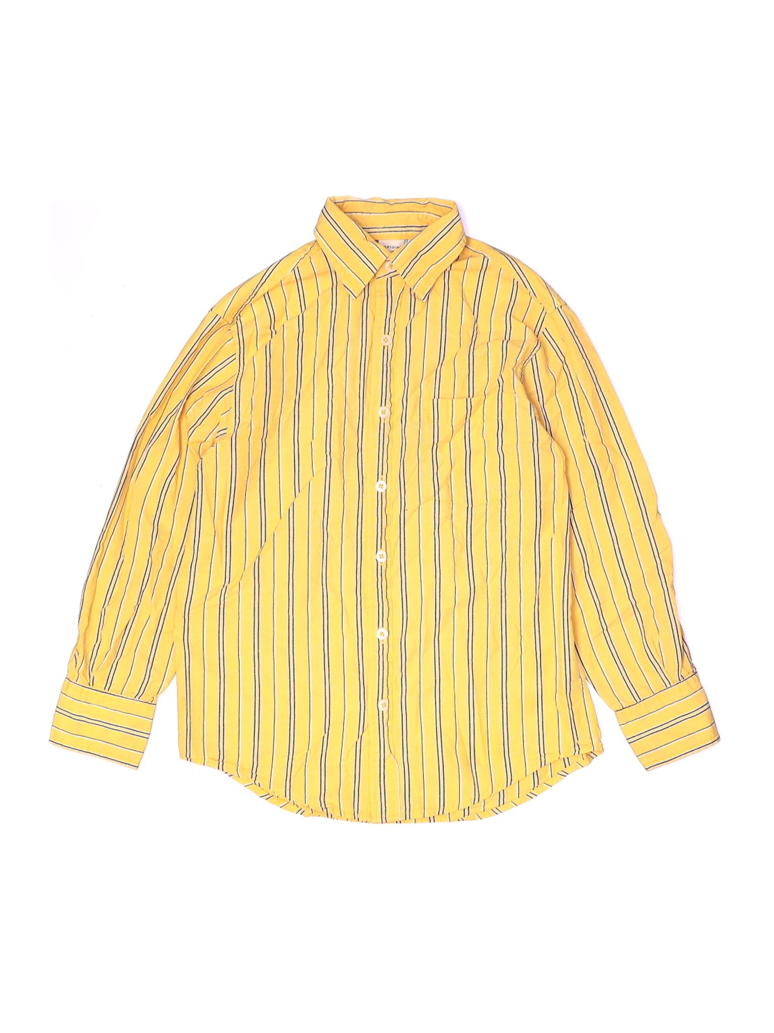 Arizona Jean Company Boys Yellow Long Sleeve Button-Down Shirt Medium ...