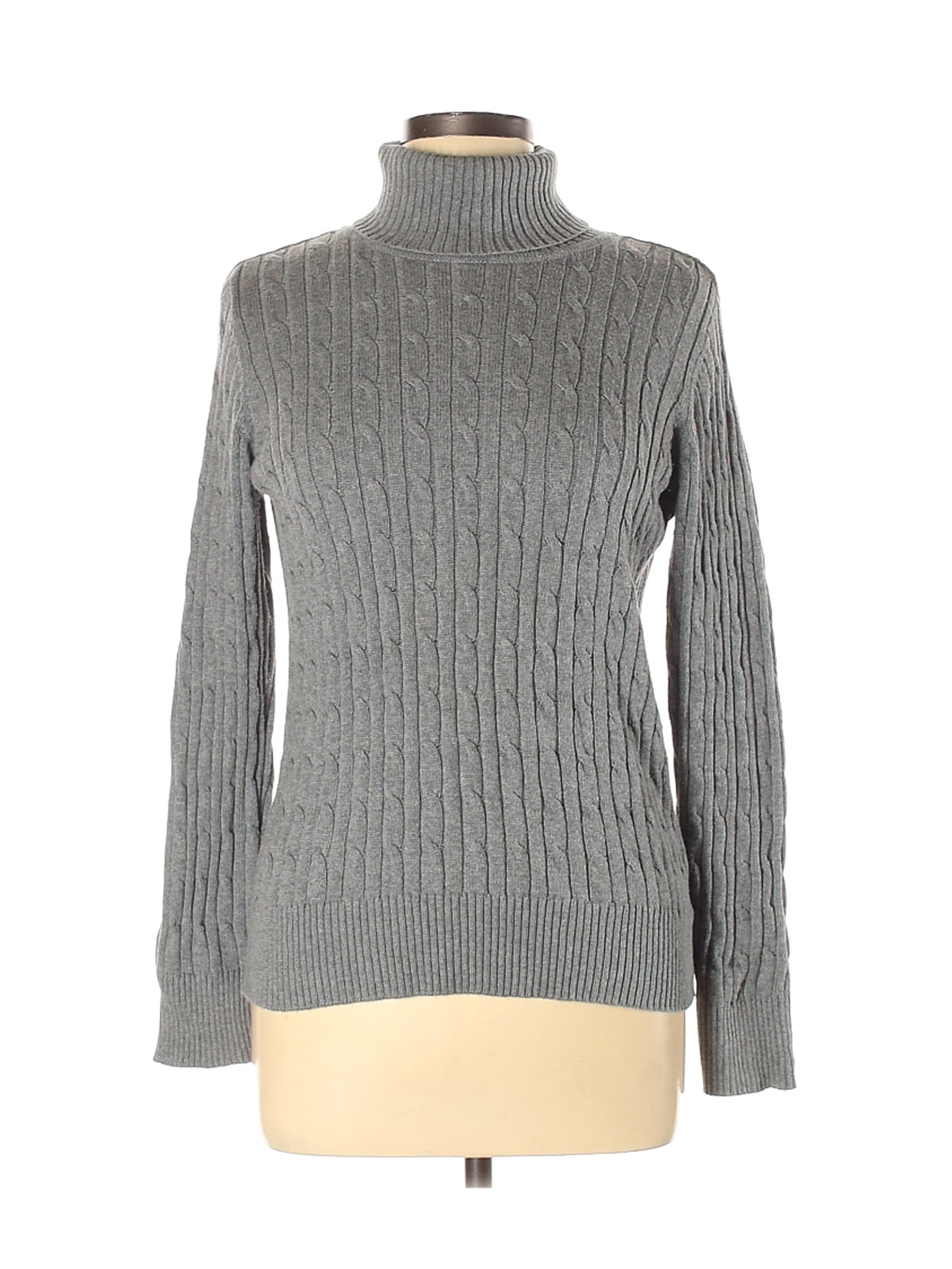 St. John's Bay Women Gray Turtleneck Sweater L | eBay